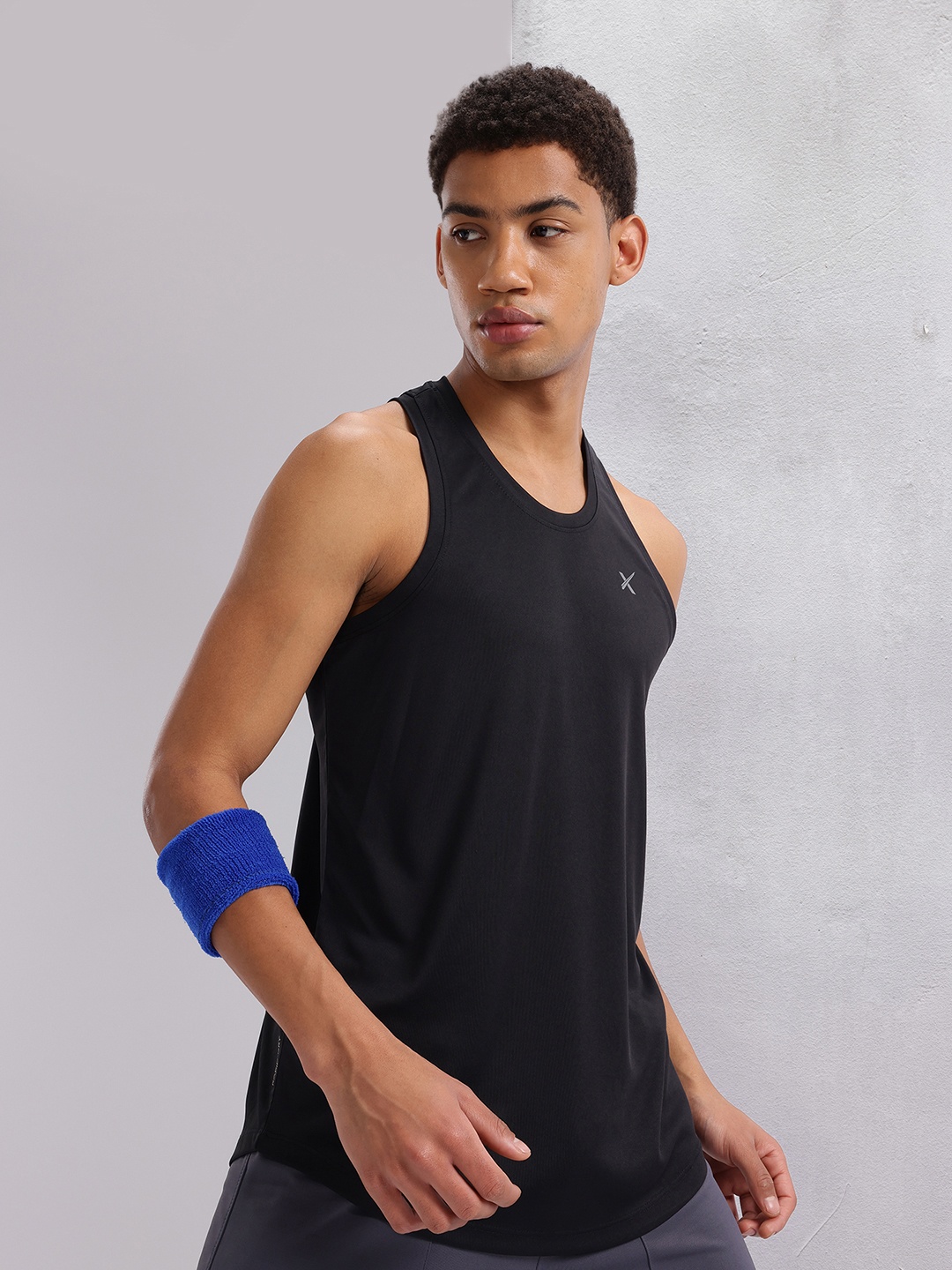 

HRX by Hrithik Roshan Typography Print Racerback Training T-shirt, Black