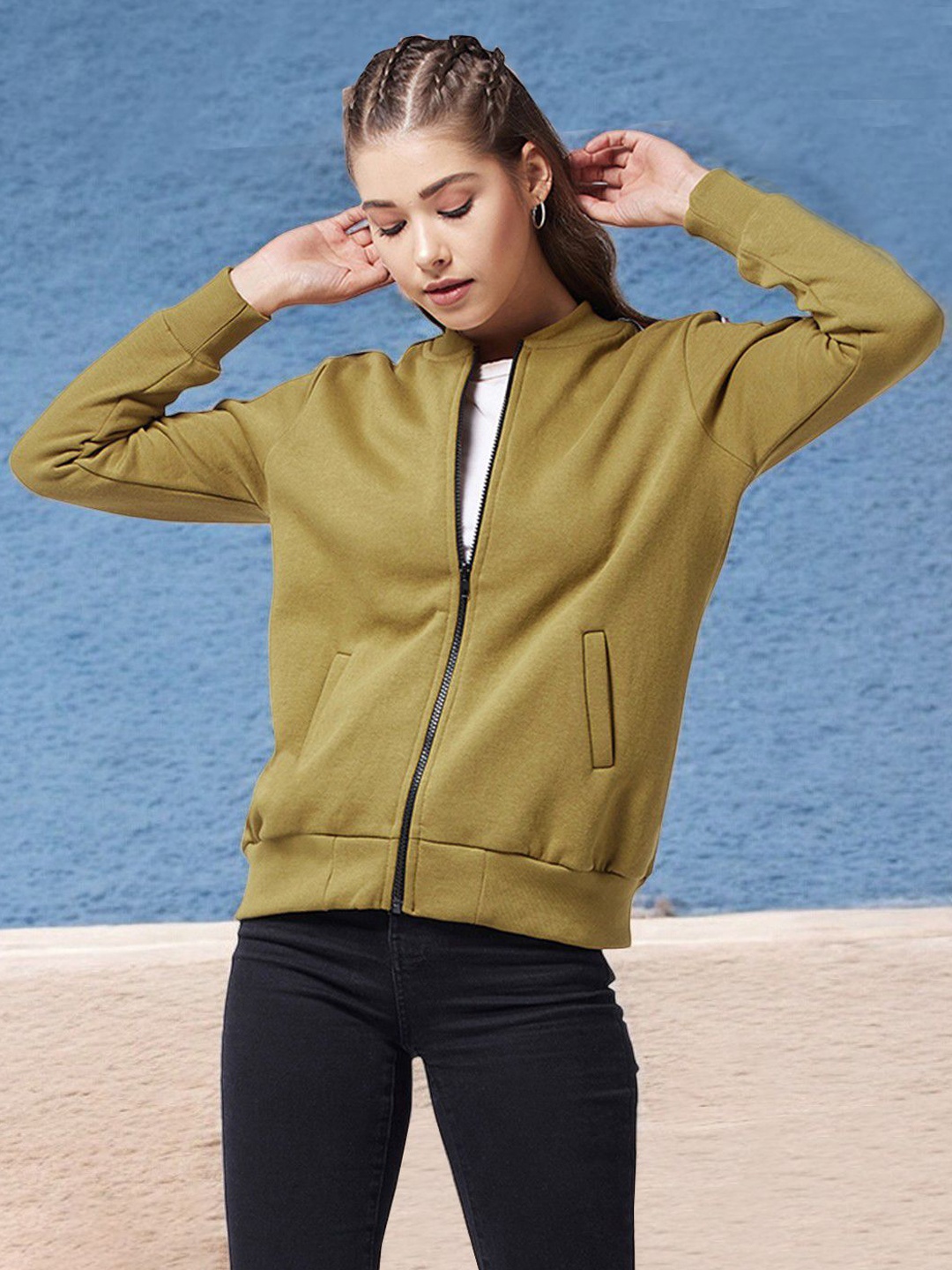 

DressBerry Women Tailored Jacket, Olive