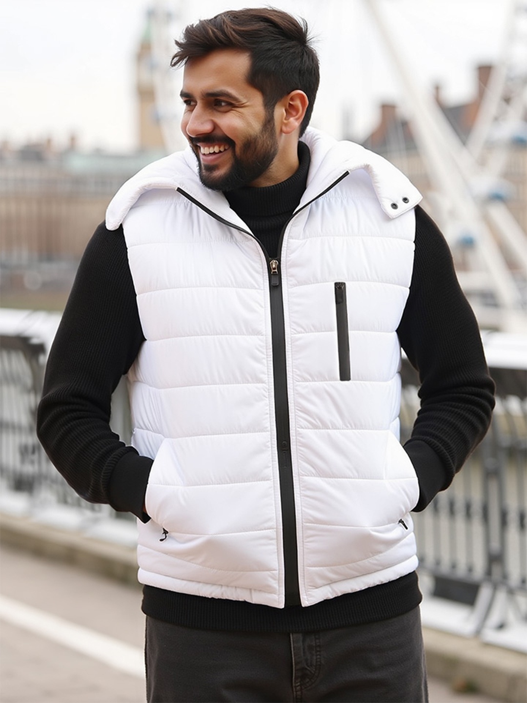 

KINGDOM OF WHITE Men Insulator Quilted Jacket