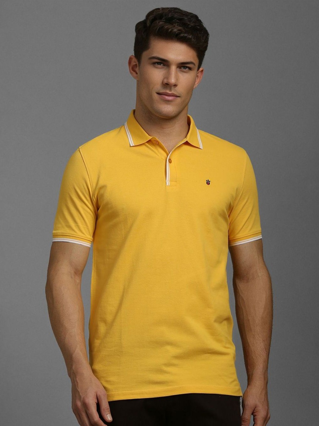 

Louis Philippe Sport Men Polo Collar Slim Fit T-shirt, Yellow