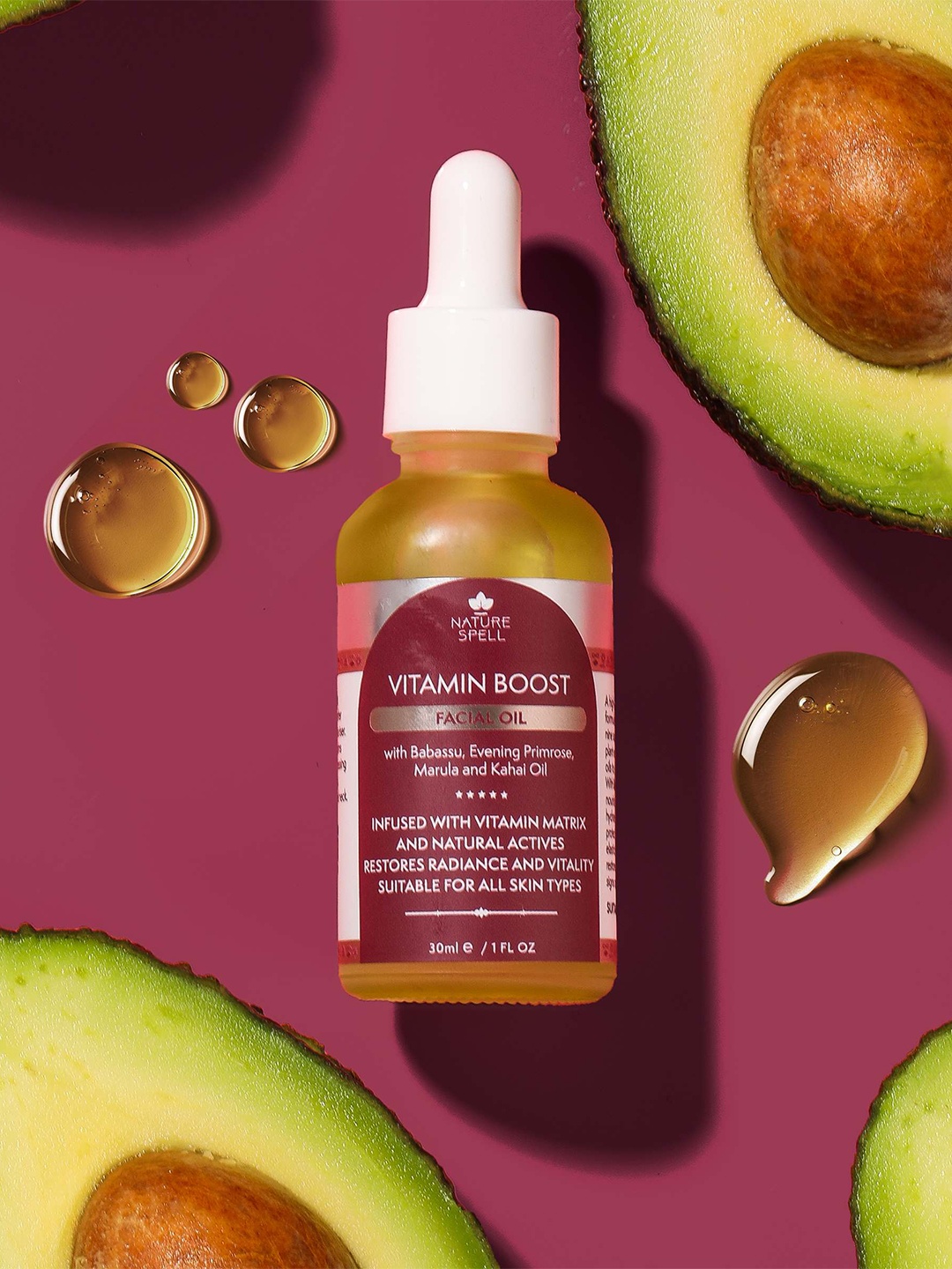 

Nature Spell Vitamin Boost Facial Oil With Kahai - 30 ml, Transparent
