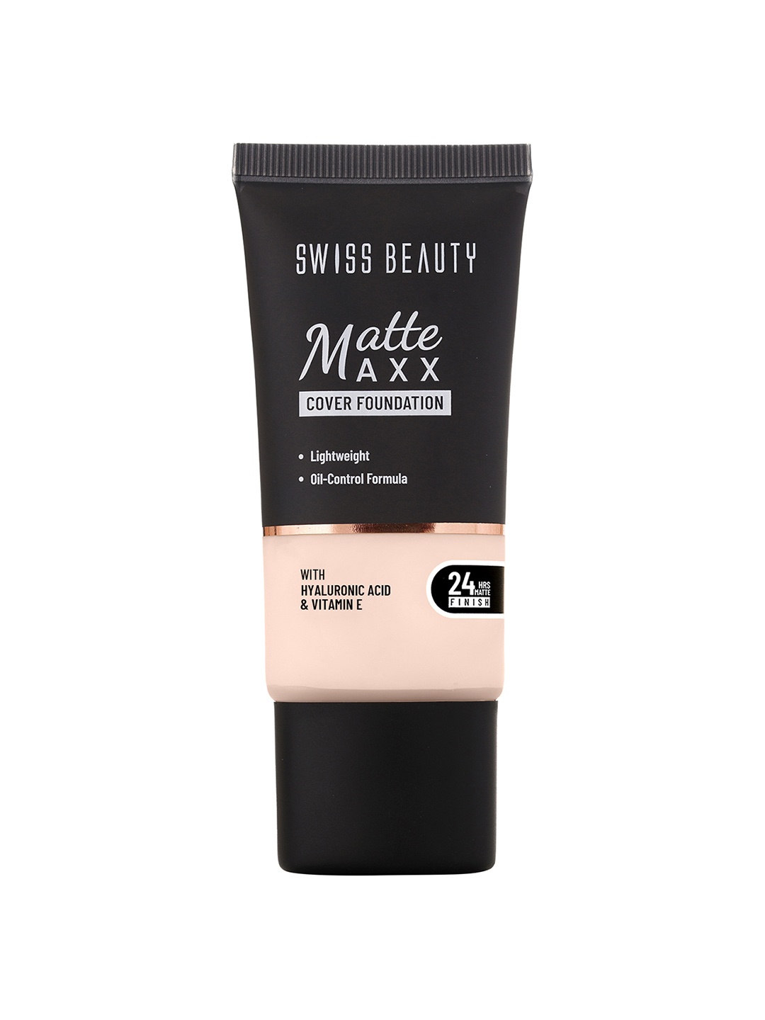 

SWISS BEAUTY Matte Maxx Cover Foundation - 30g - Fair Warm (01), Beige