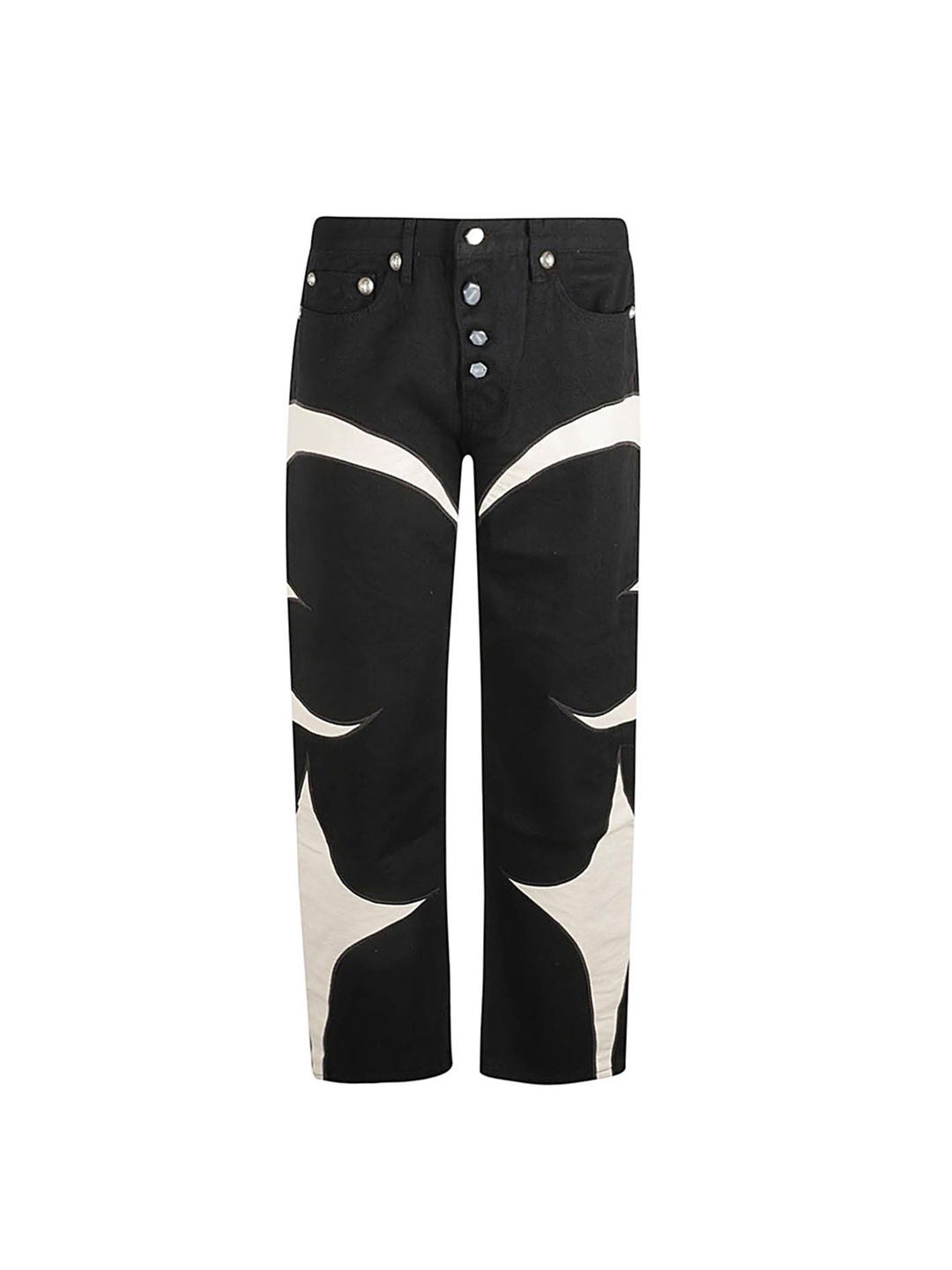 

Thug Club Mens TC Leather Denim Pants, Black