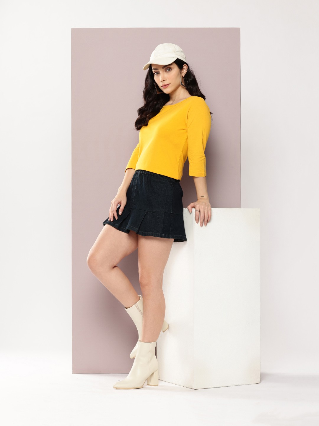 

Kook N Keech Boat Neck Top, Yellow