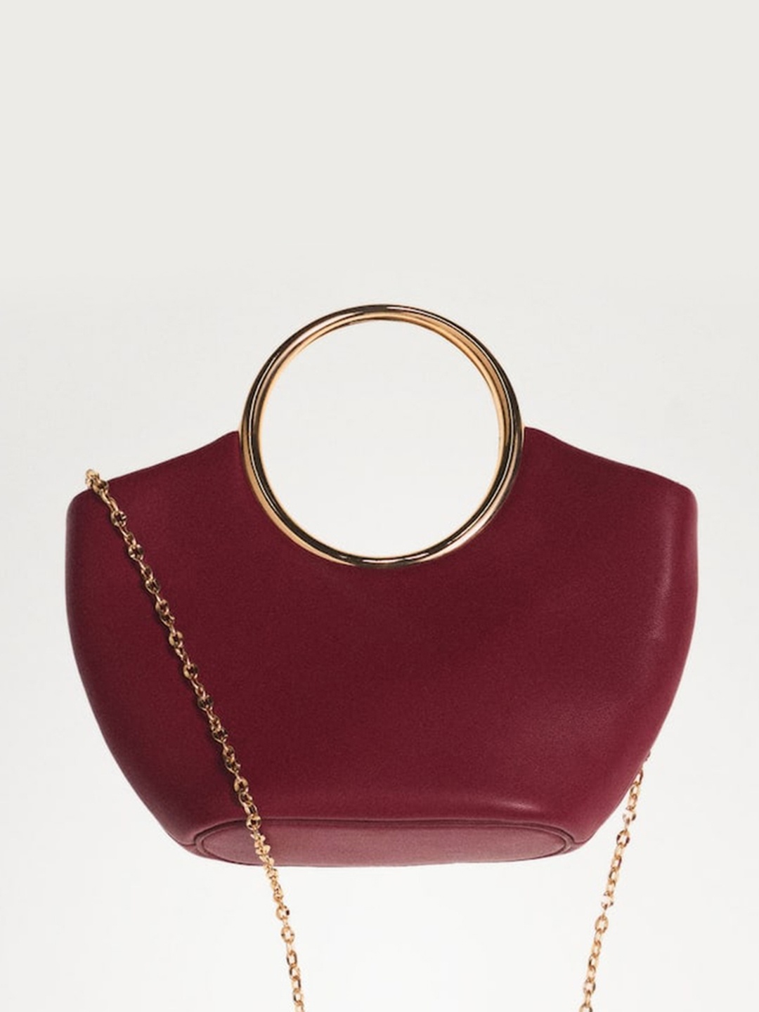 

MANGO Handheld Bag with Detachable Sling Strap, Red