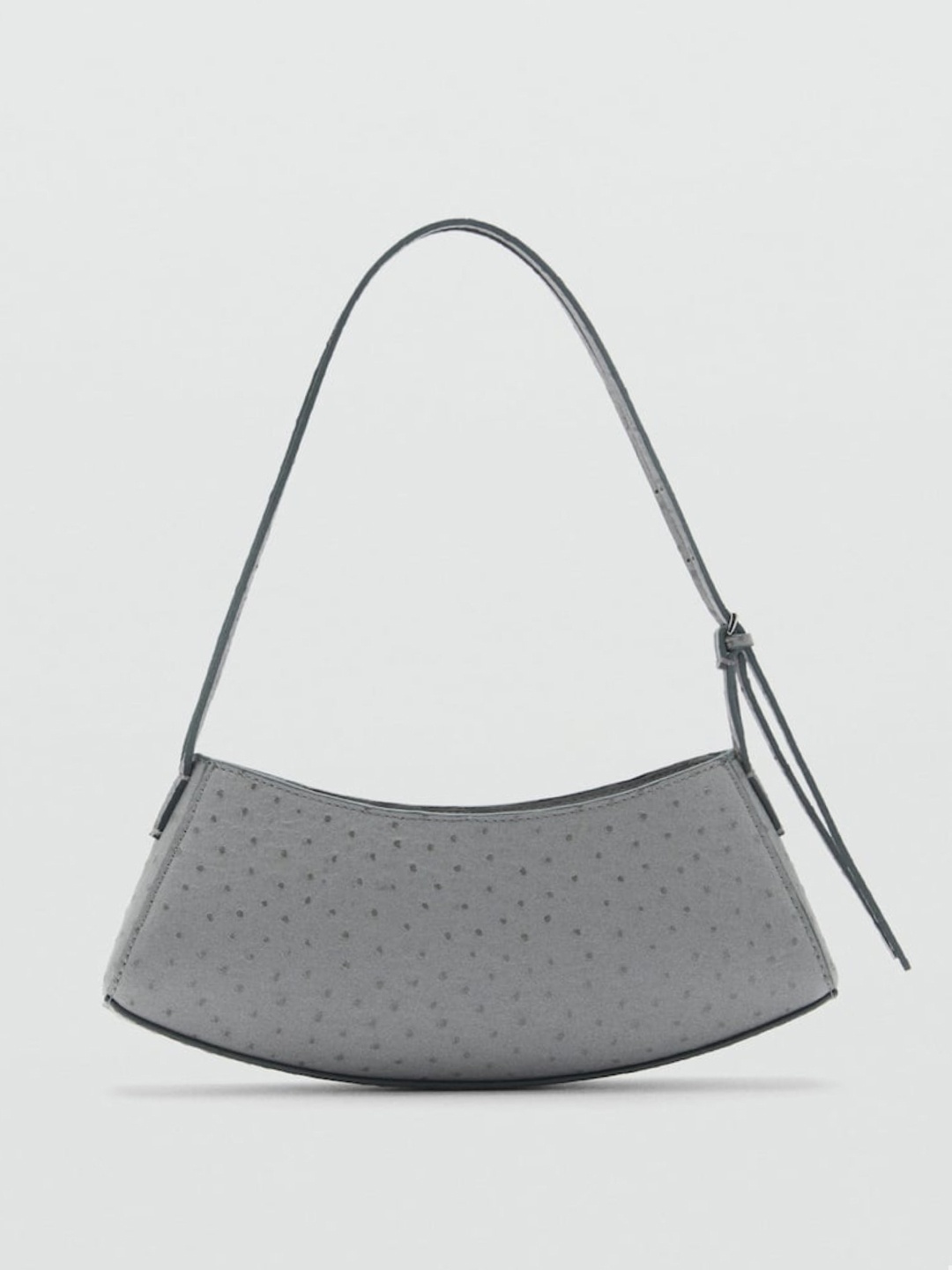 

MANGO Textured Structured Shoulder Bag, Grey