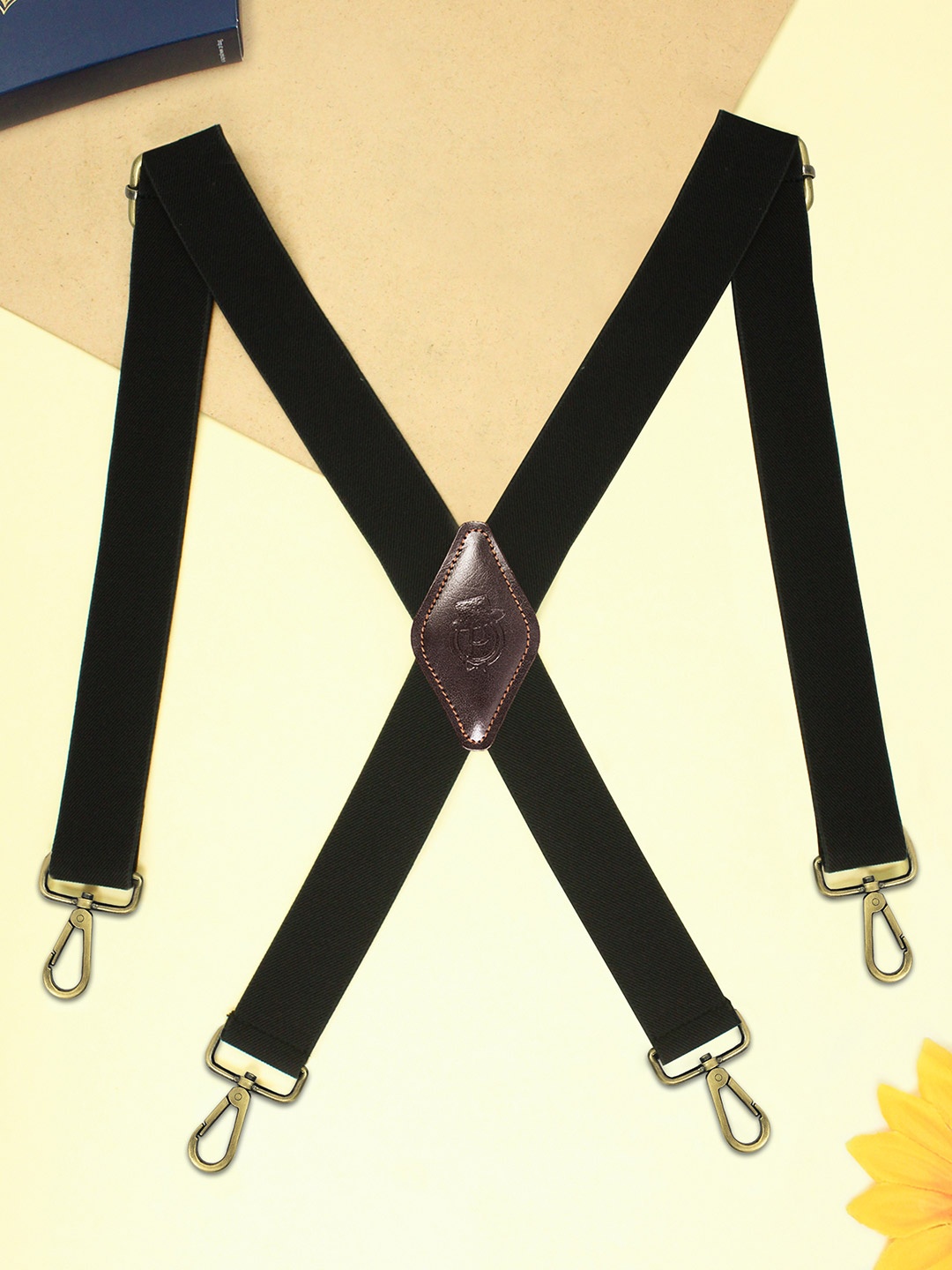 

PELUCHE Men X Back Hooks Suspender, Black