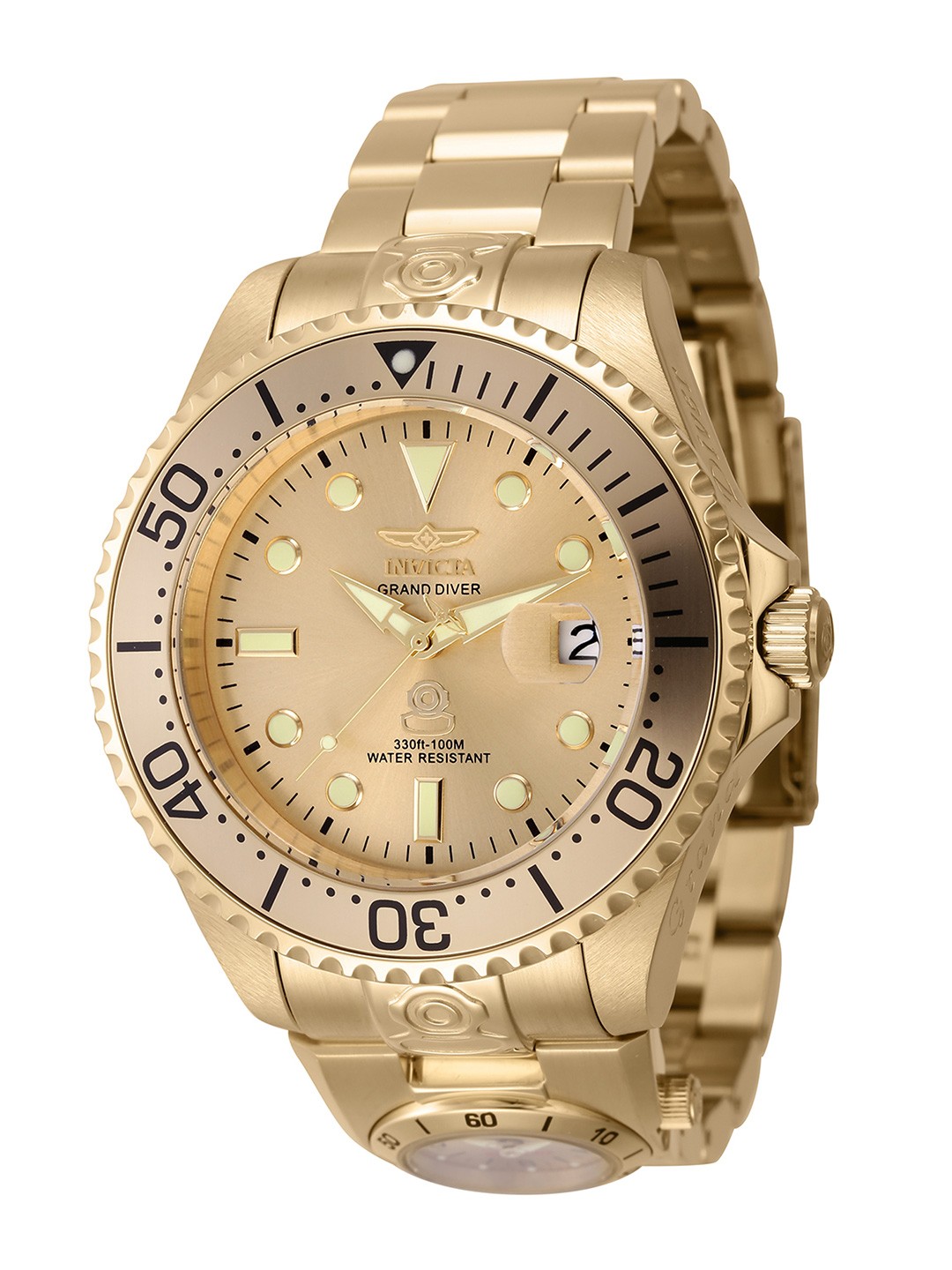 

Invicta Men Dial & Stainless Steel Straps Analogue Automatic Watch 45817, Gold