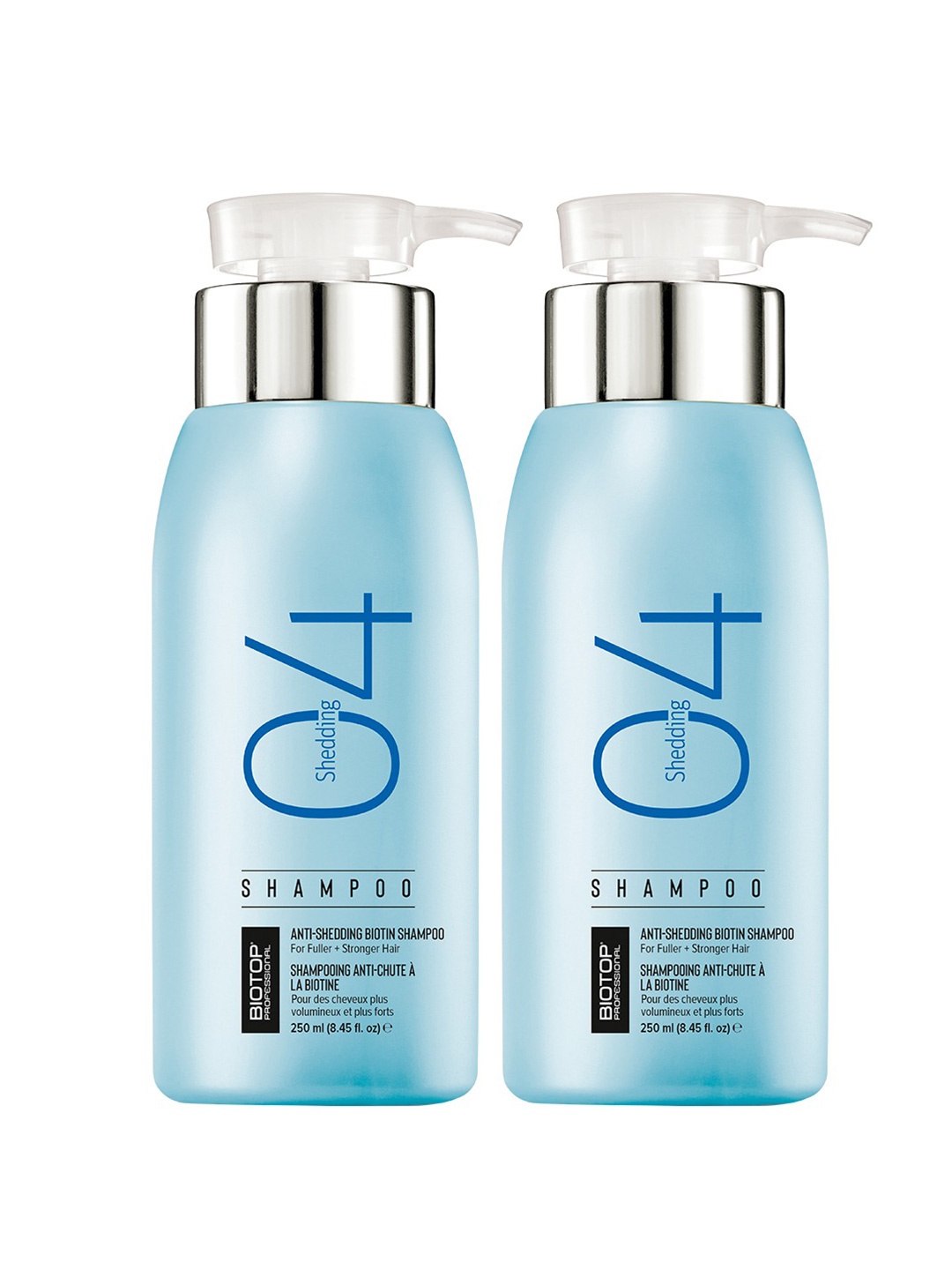 

BIOTOP PROFESSIONAL 2Pcs 04 Shedding Hair Fall Shampoo - 250ml each, Blue