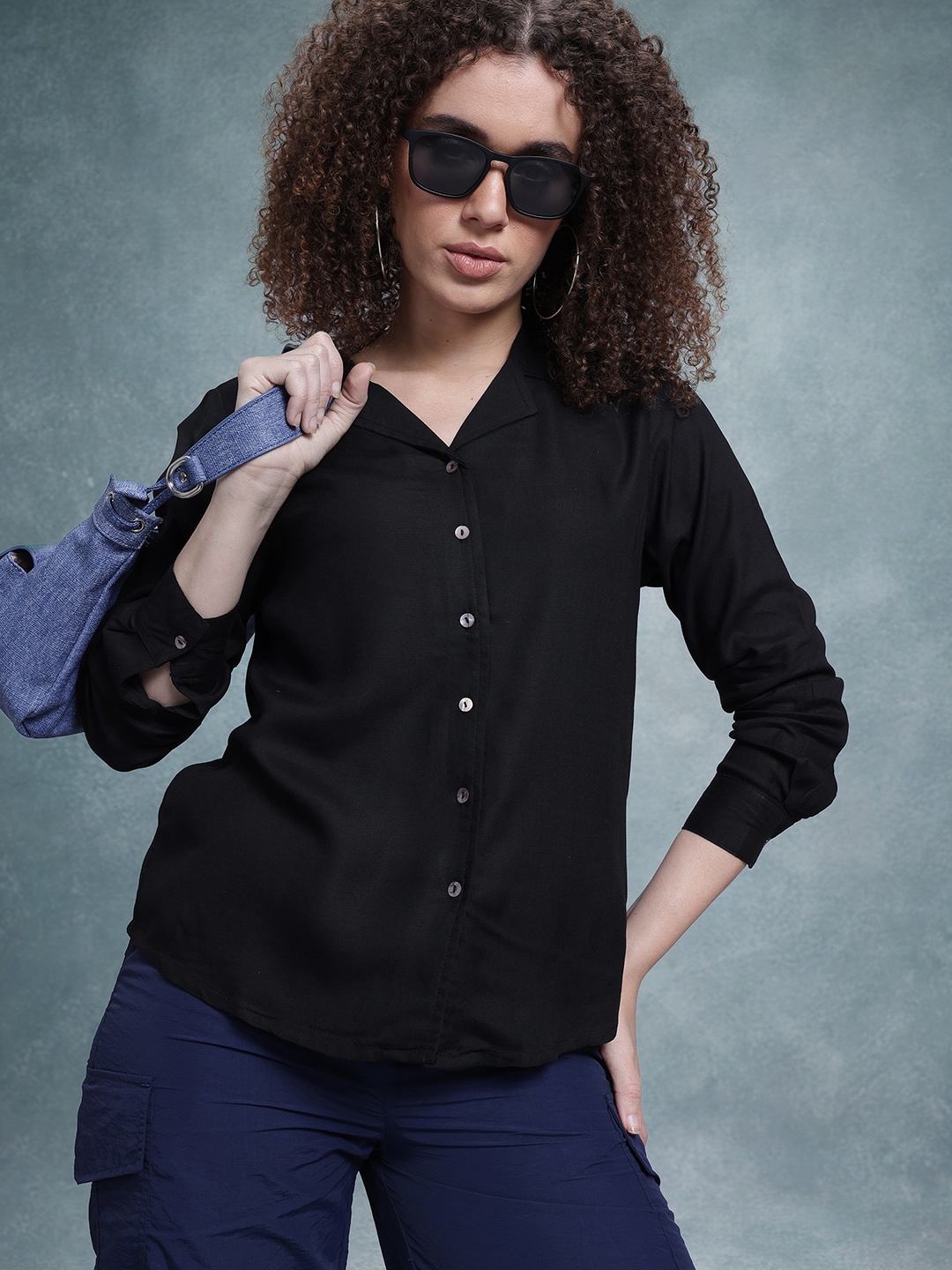 

The Roadster Life Co. Opaque Casual Shirt, Black