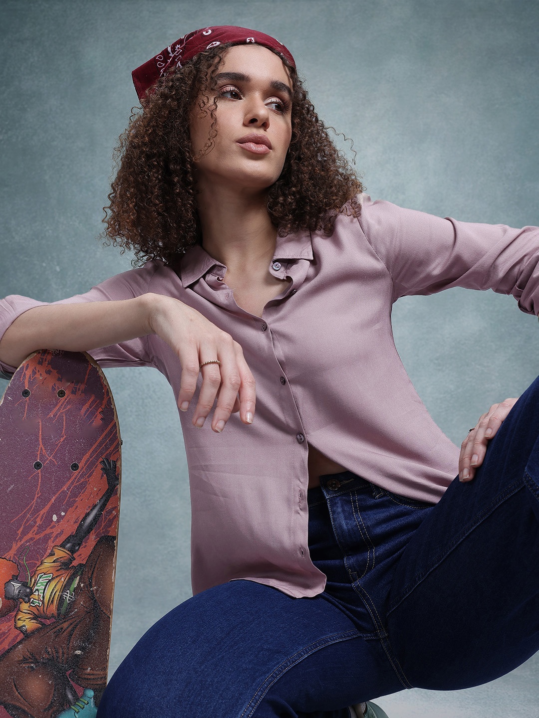 

The Roadster Life Co. Solid Long Sleeves Shirt, Mauve