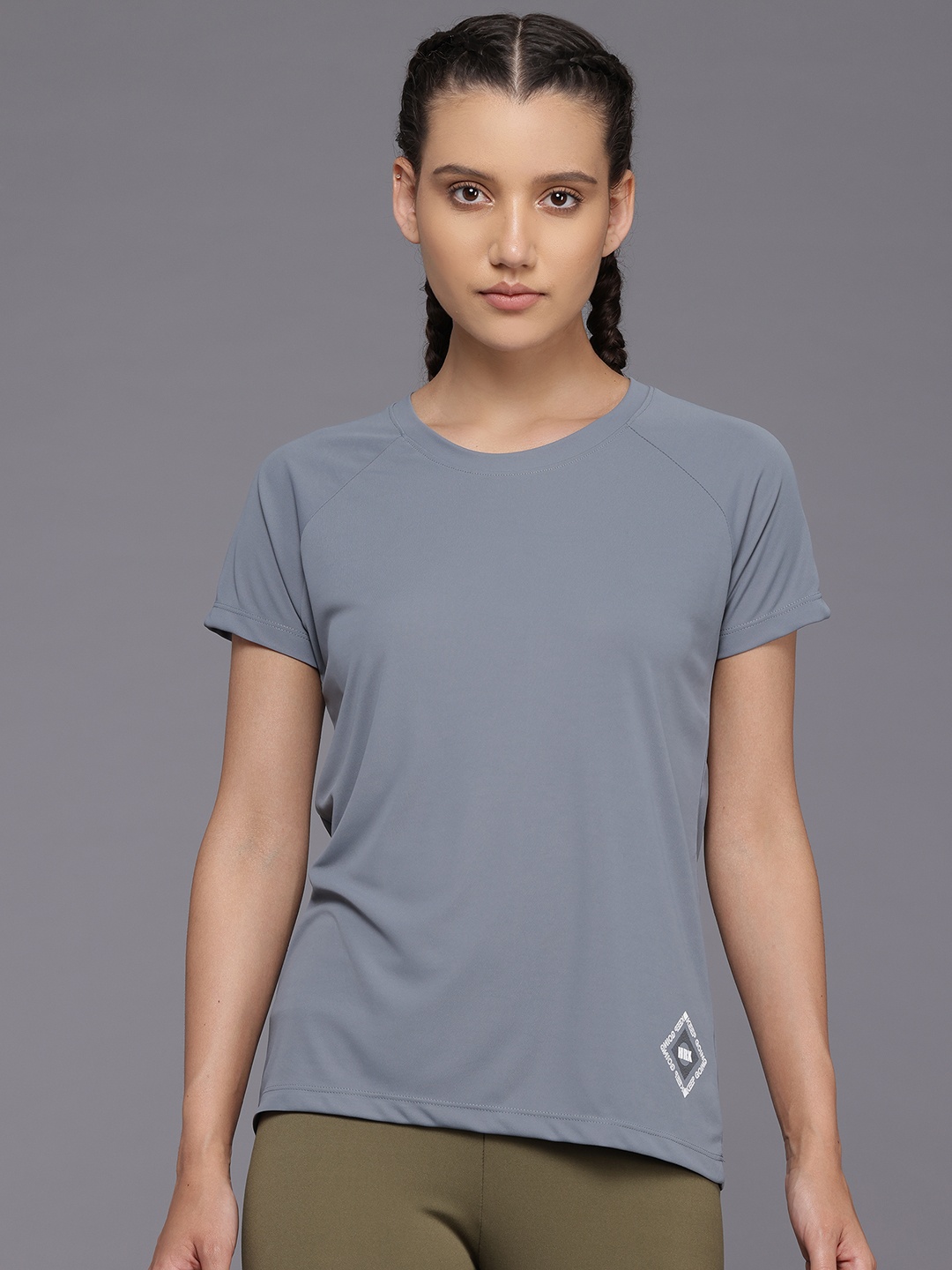 

HRX by Hrithik Roshan Rapid-Dry Running T-shirt, Grey