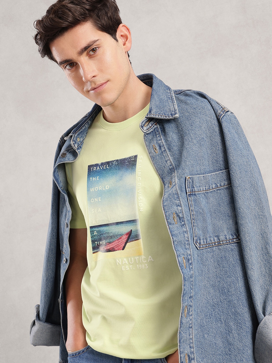 

Nautica Graphic Printed T-shirt, Green