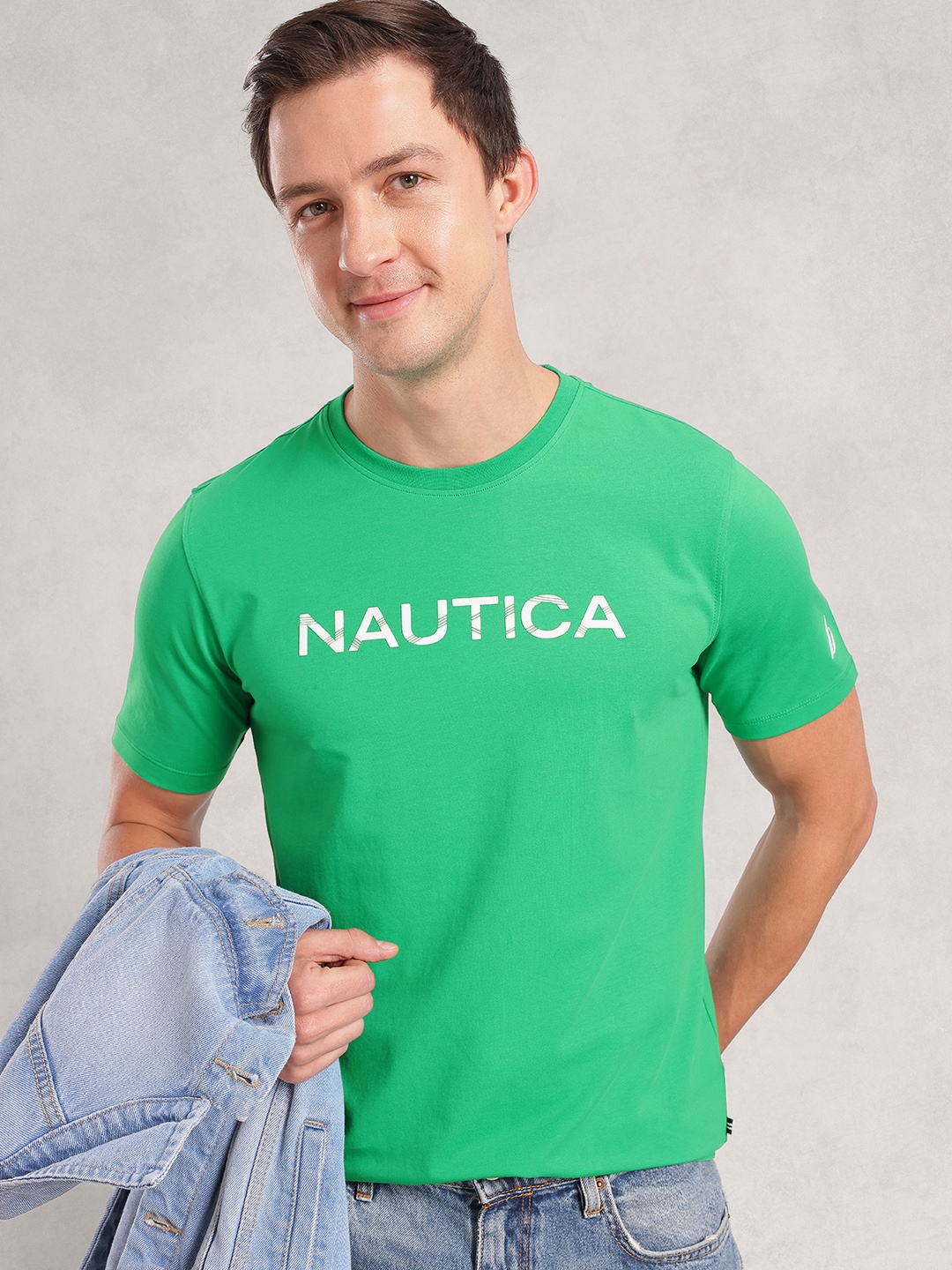 

Nautica Brand Logo Printed T-shirt, Green