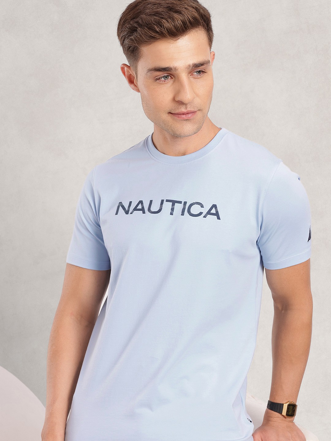 

Nautica Typography Printed T-shirt, Blue