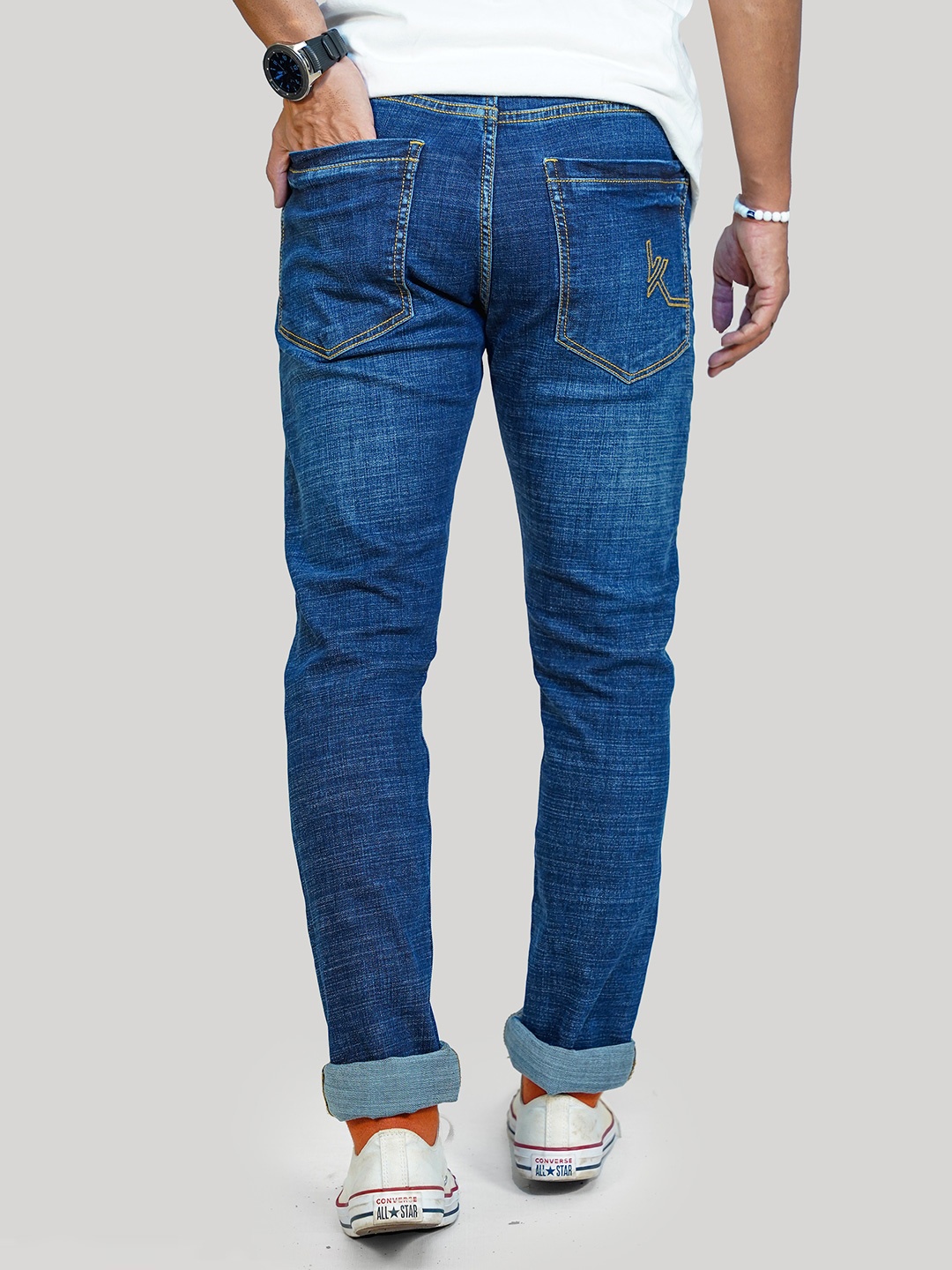 

KAPTHE Men Comfort Jeans, Blue