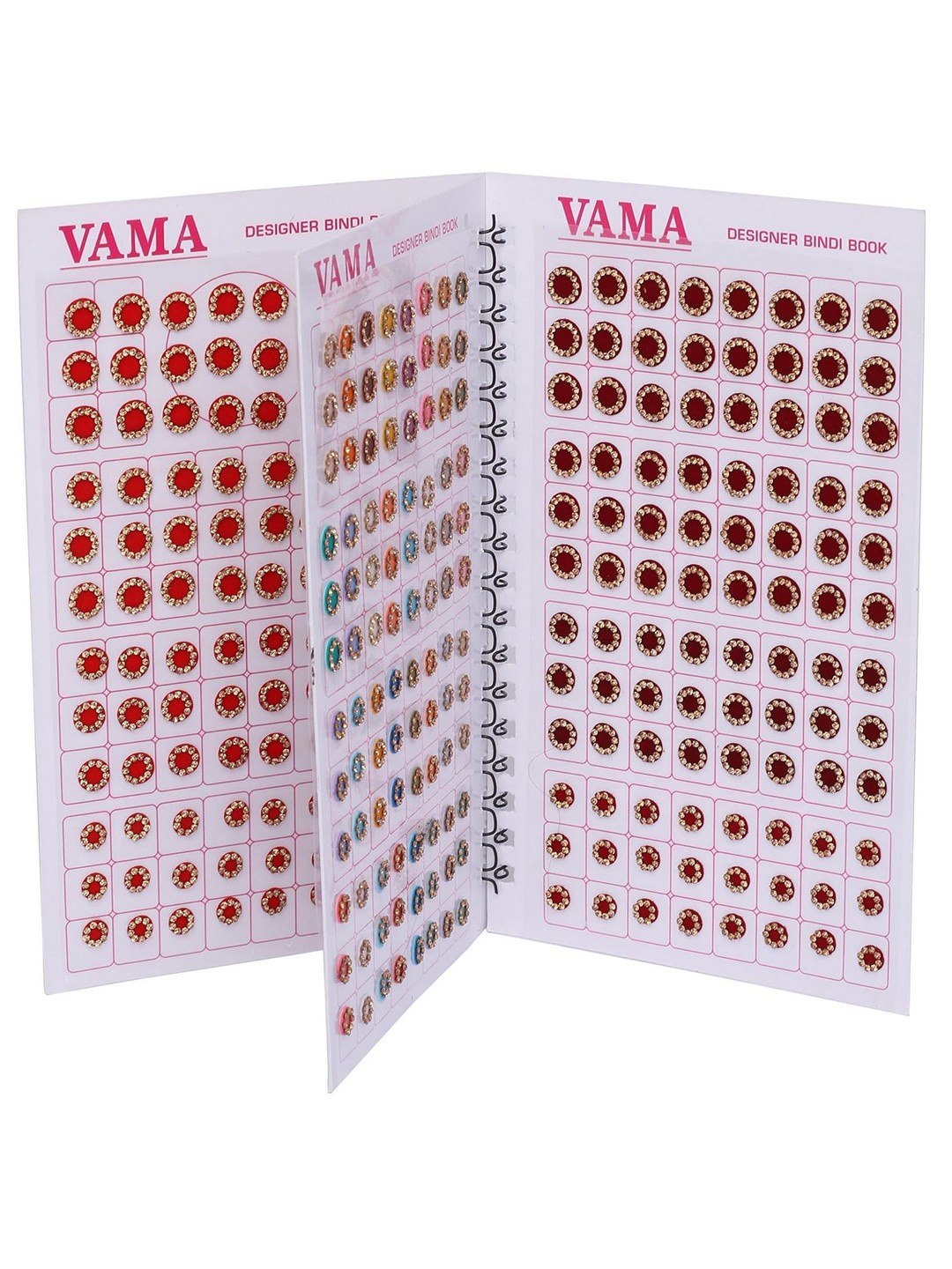 

VAMA Multicoloured Mint Pastel Colour Stone Bindis Sindoor Sticker Colourful Bindi Book, Multi