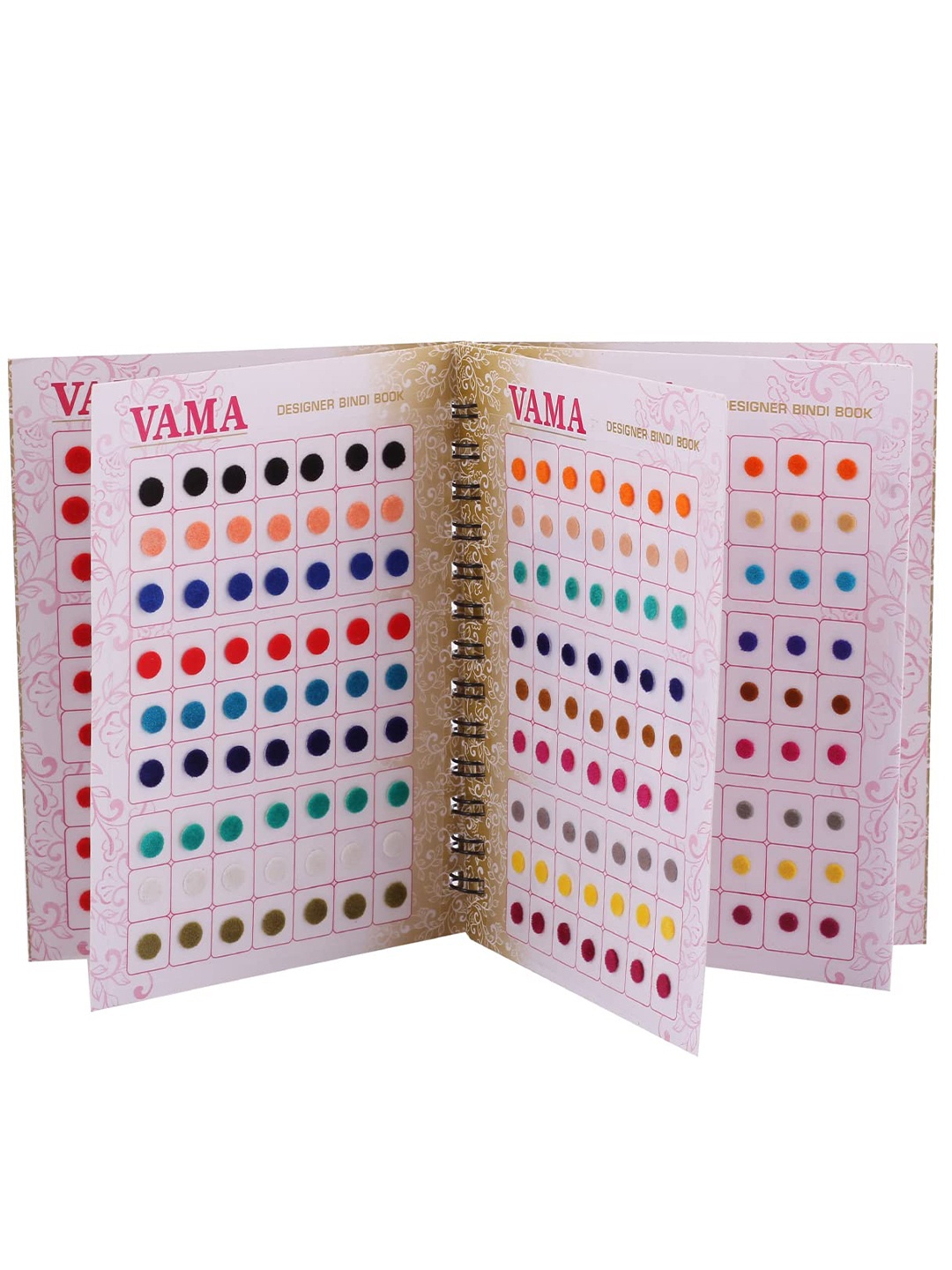 

VAMA Premium Velvet Plain Multicolored Mini Bindi Book Kumkum Sticker Colourful Bindis, Multi