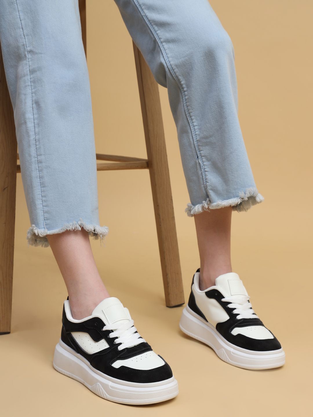 

Truffle Collection Women Suede Sneakers, Black