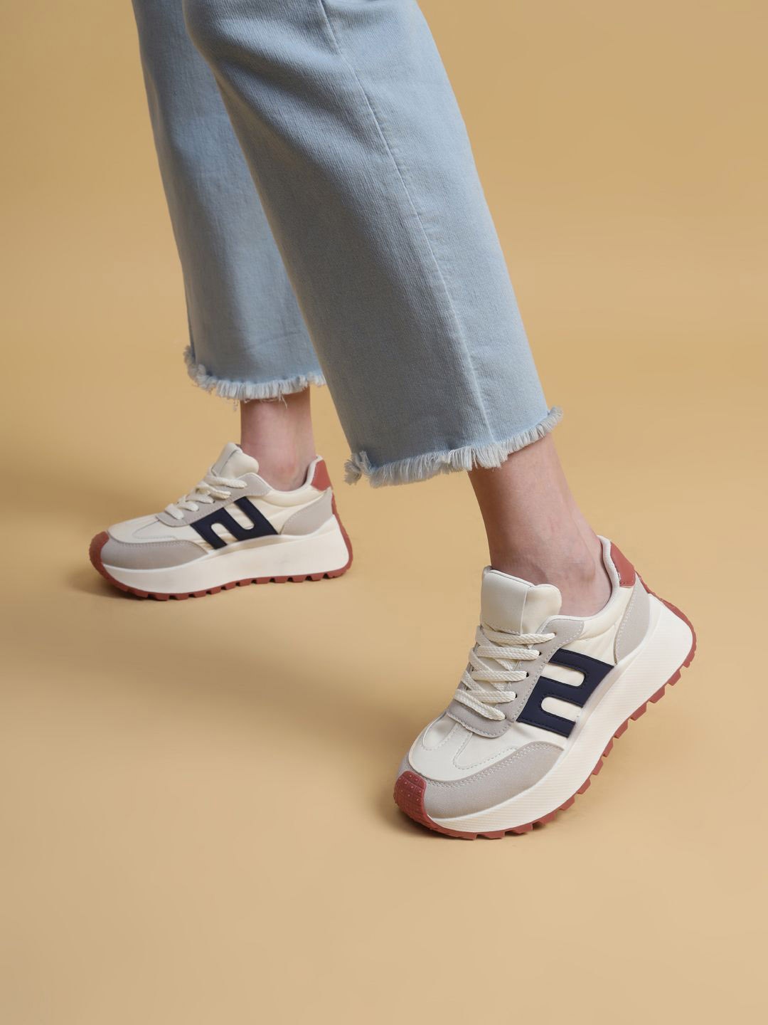 

Truffle Collection Women Suede Sneakers, Navy blue