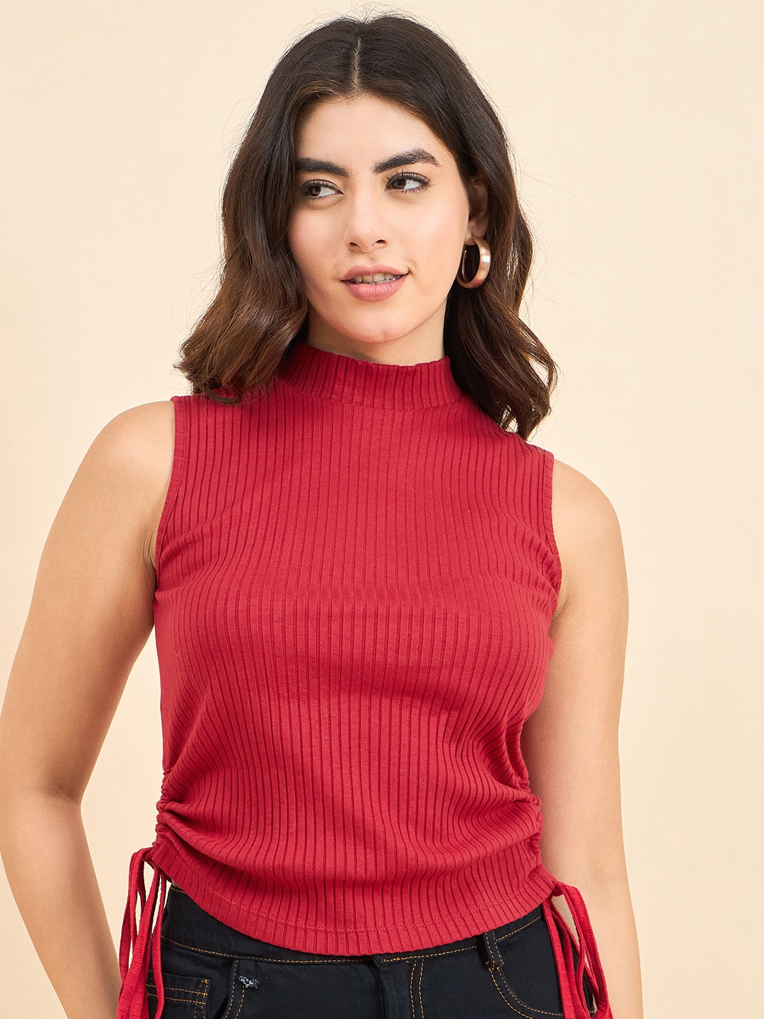 

Strong And Brave Top, Red