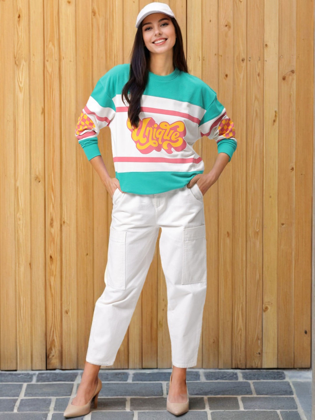 

Freehand by The Indian Garage Co Women Printed Sweatshirt, Green