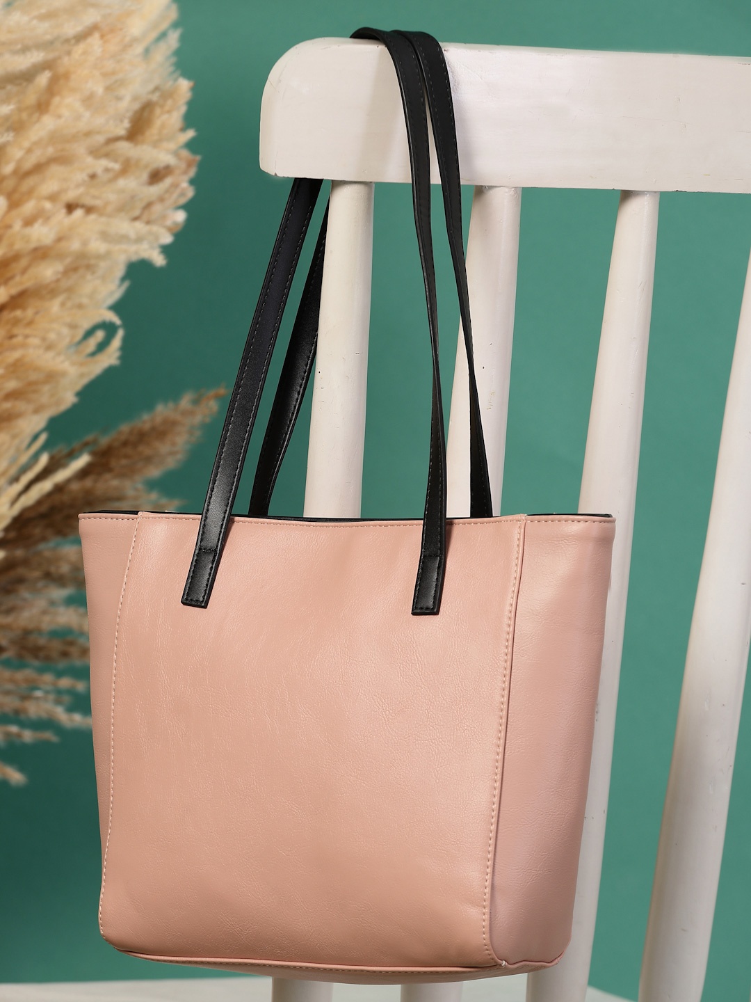 

DressBerry PU Shopper Tote Bag, Pink