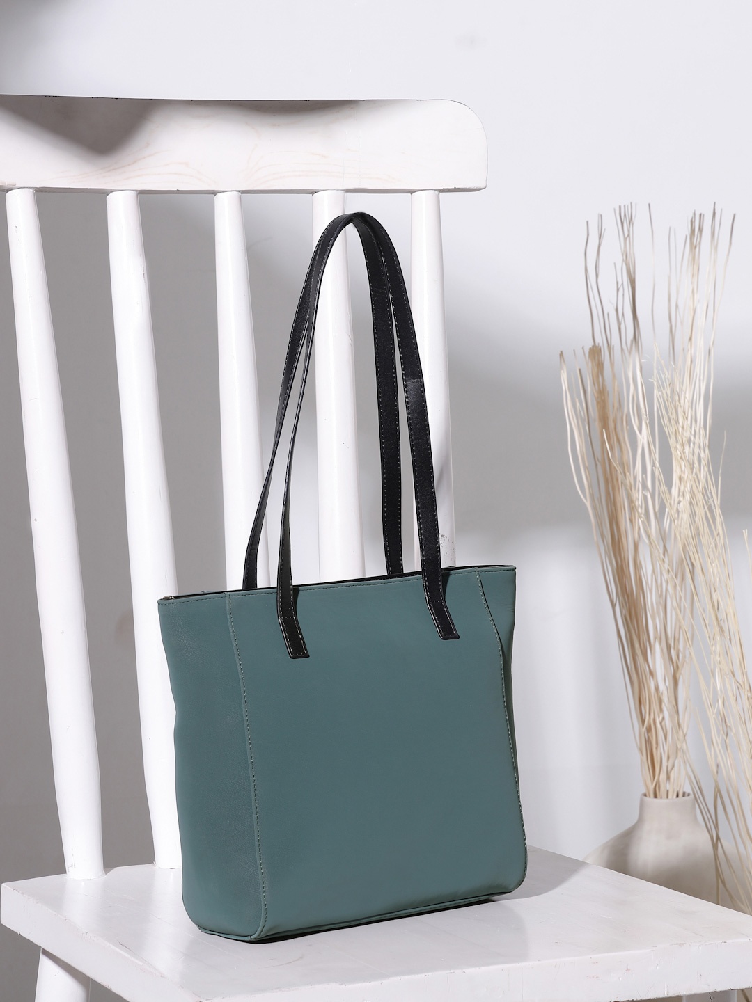 

DressBerry PU Shopper Tote Bag, Green