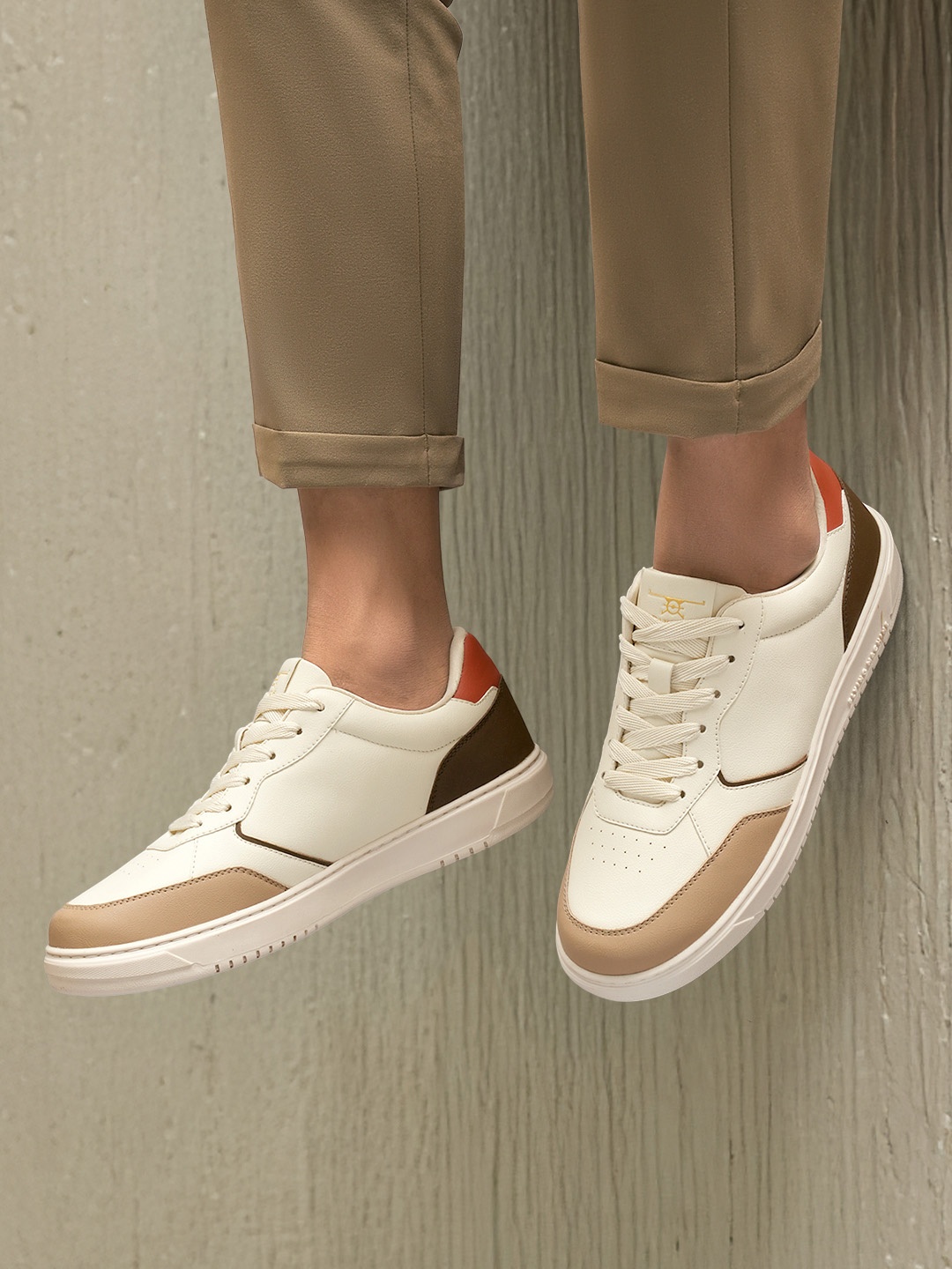 

Flying Machine Men PU Sneakers, Beige