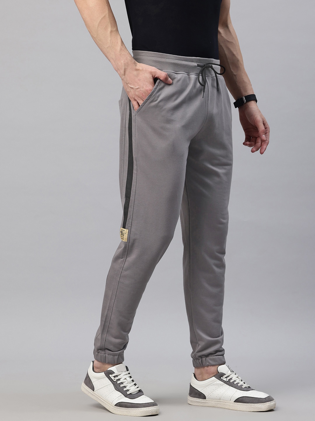 

POSHAX Men Regular Fit Joggers, Grey