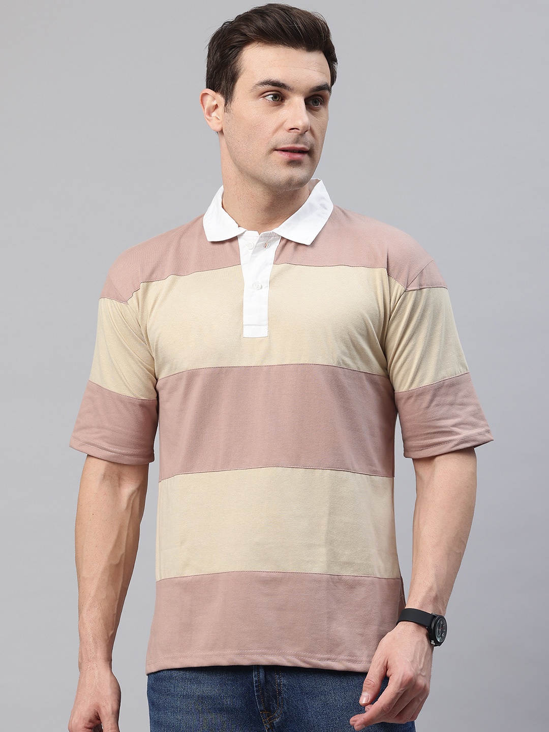 

POSHAX Colourblocked T-shirt, Khaki