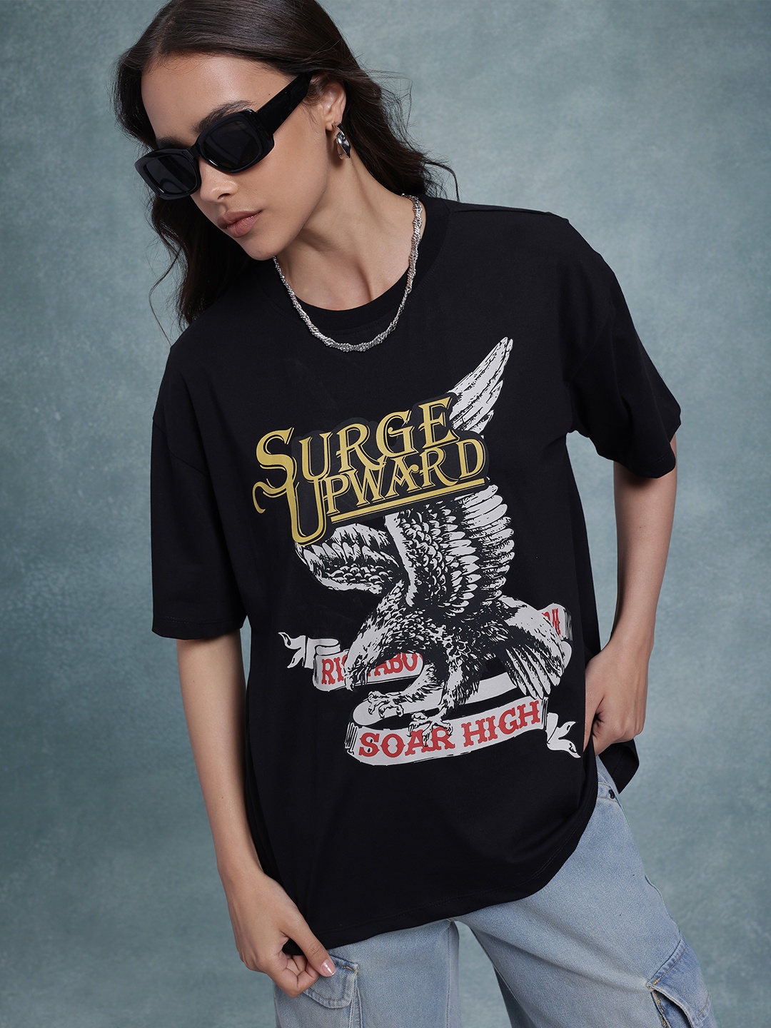 

The Roadster Life Co. Printed Relaxed T-shirt, Black