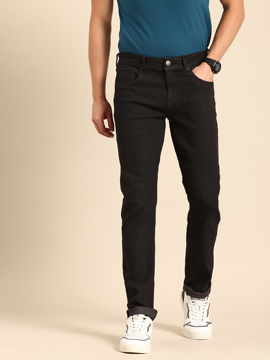 

Being Human Men Slim Fit Stretchable Jeans, Black