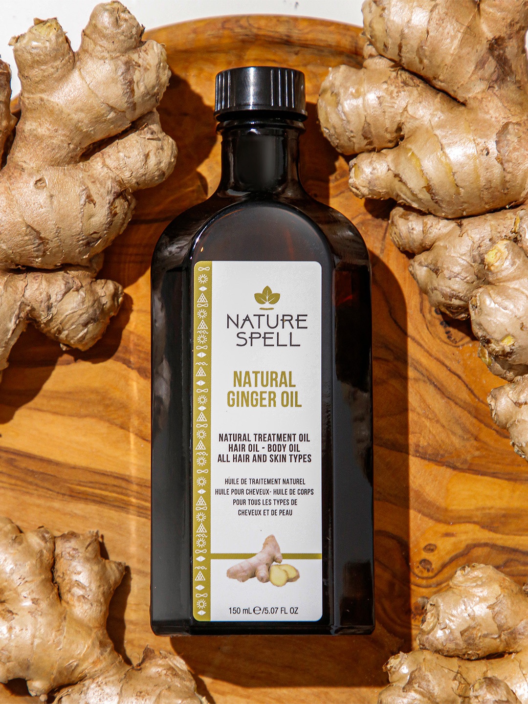 

Nature Spell Ginger Oil For Hair & Skin - 100 ml, Beige