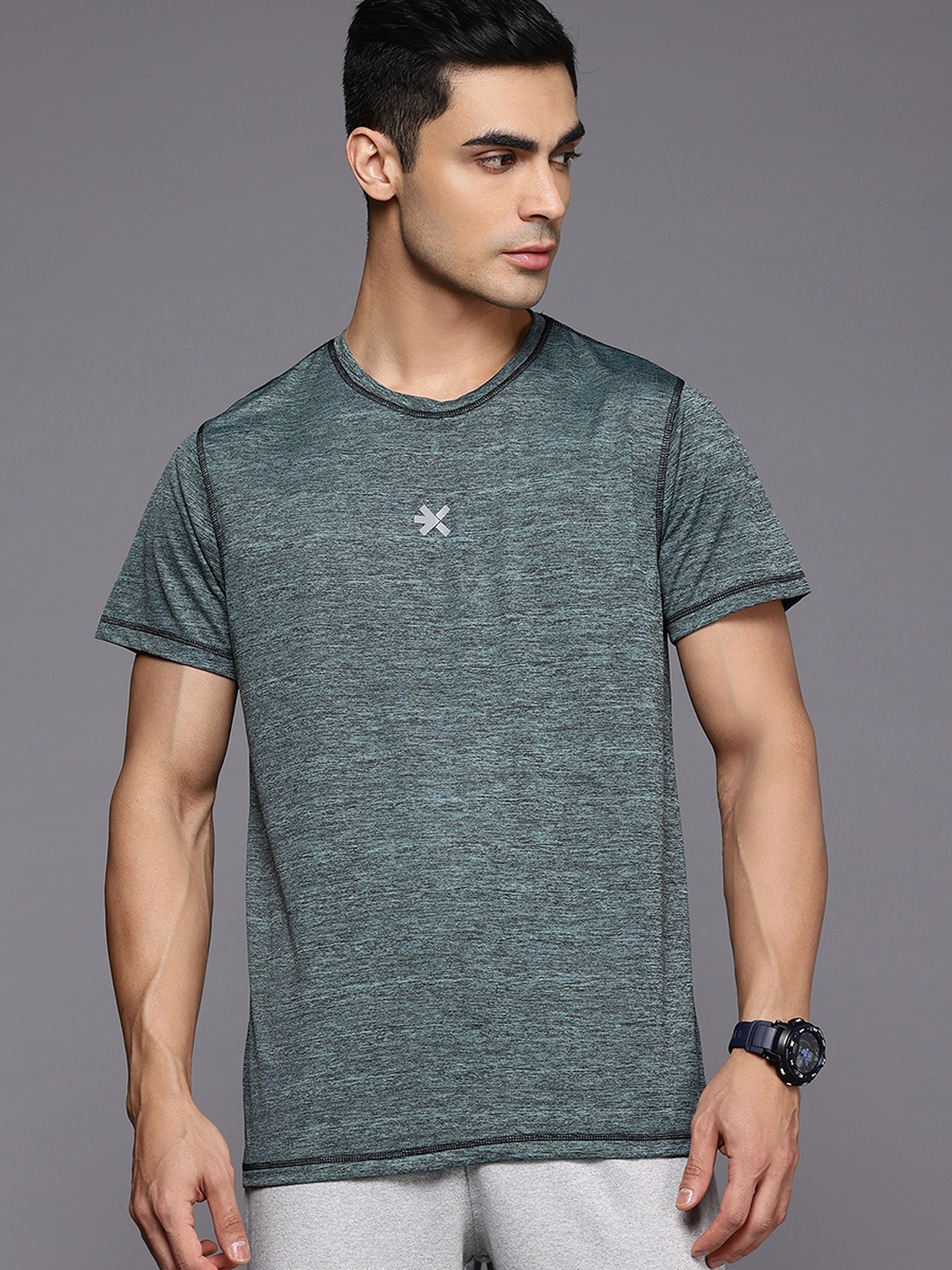 

HRX by Hrithik Roshan Men Rapid-Dry Sports T-shirt, Blue