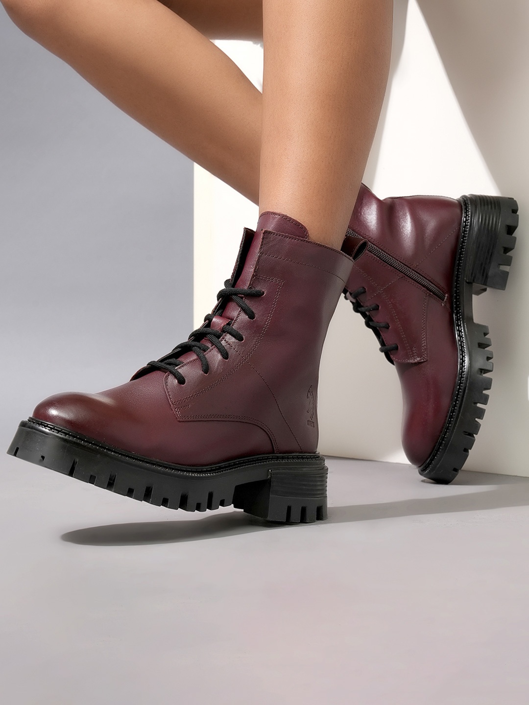 

U.S. Polo Assn. FIORELLA Women Mid Top Boots, Burgundy