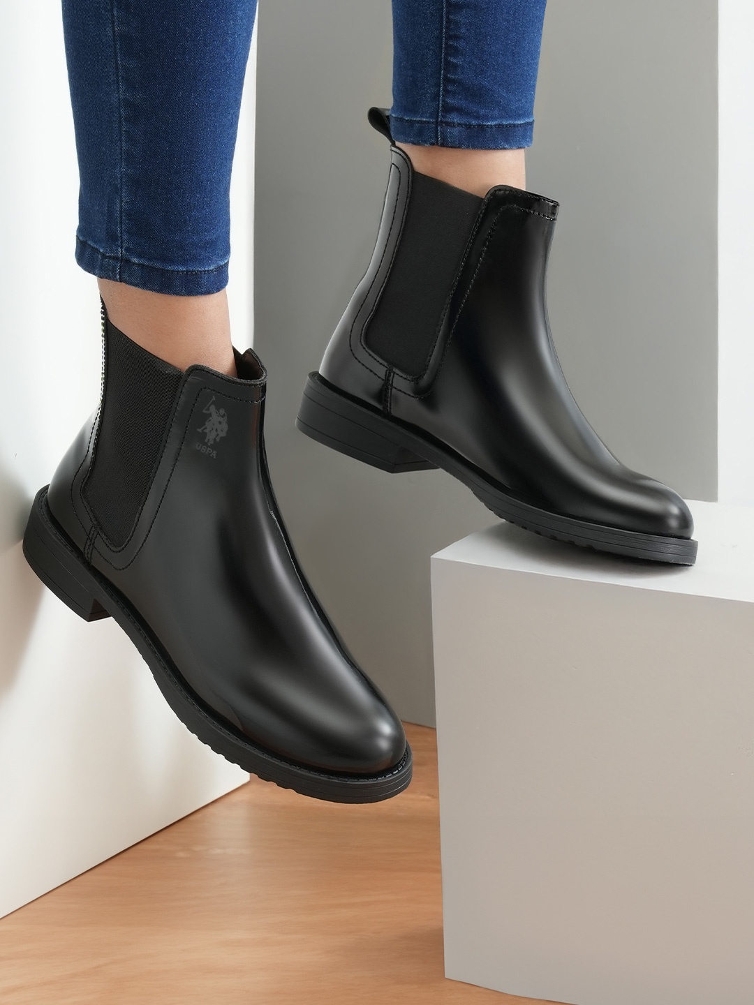 

U.S. Polo Assn. ANTONELLA Women Chelsea Boots, Black