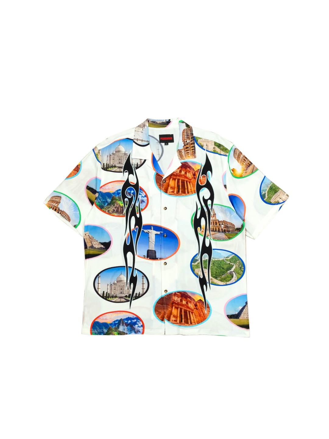 

Pleasures Men 7 Wonder Camp Shirt, White