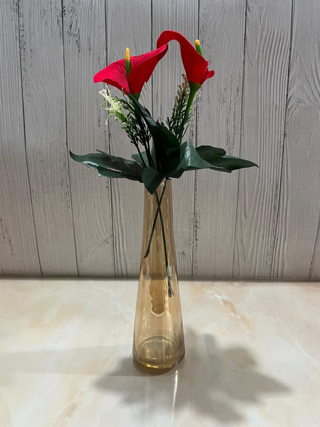 

Clovefry Brown & Transparent Glass FlowerVase