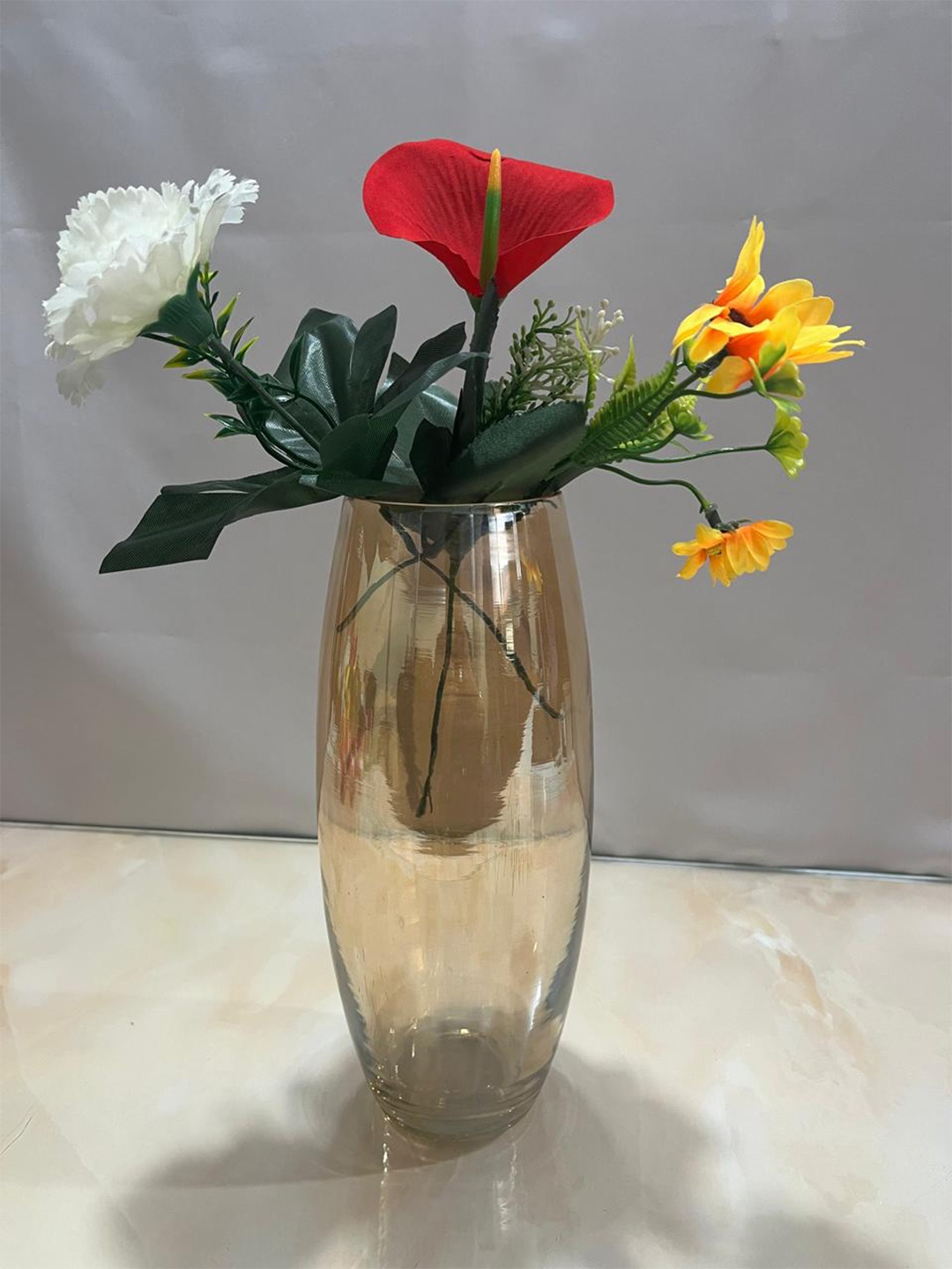 

Clovefry Brown Transparent Glass FlowerVase