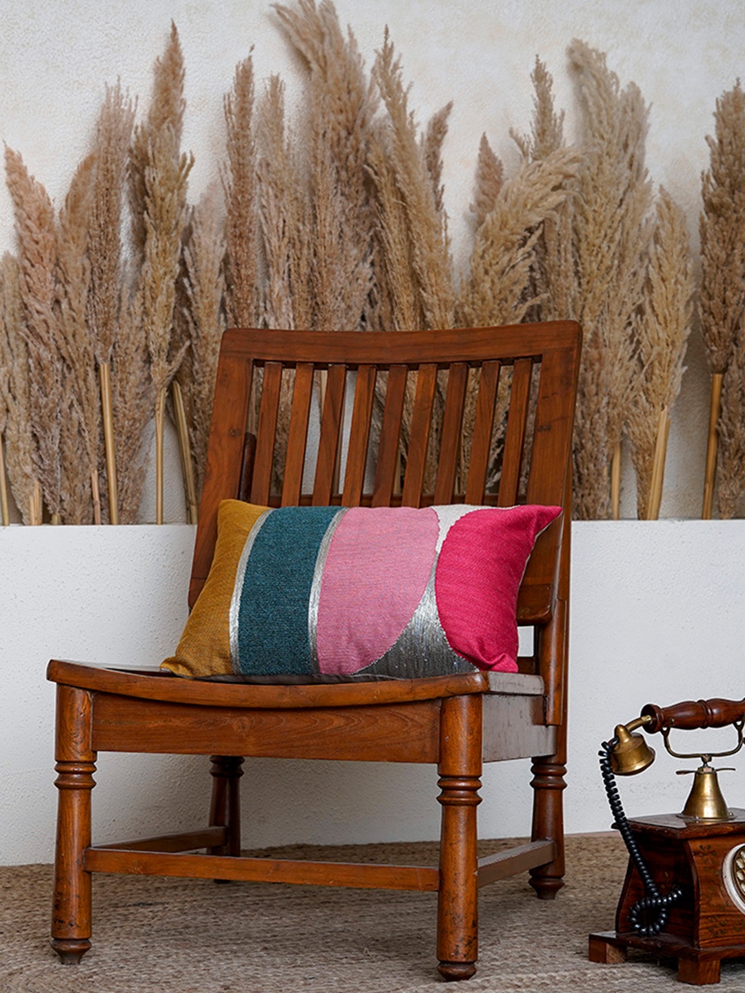 

BELIHODE Set of 2 No Guidance Hand Embroidered Cushion Cover, Multi