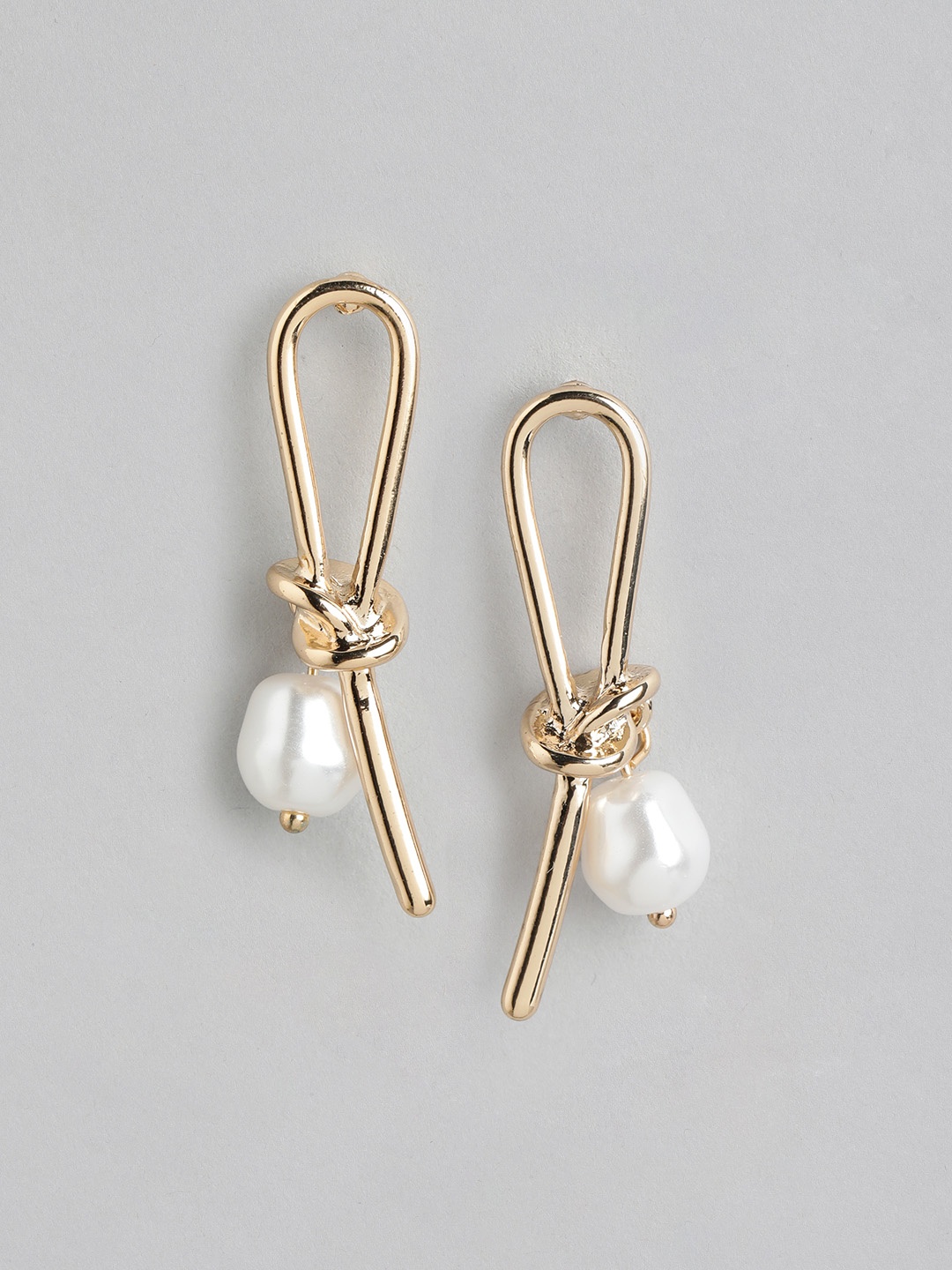 

Forever New Gold Plated Beaded Contemporary Studs Earrings