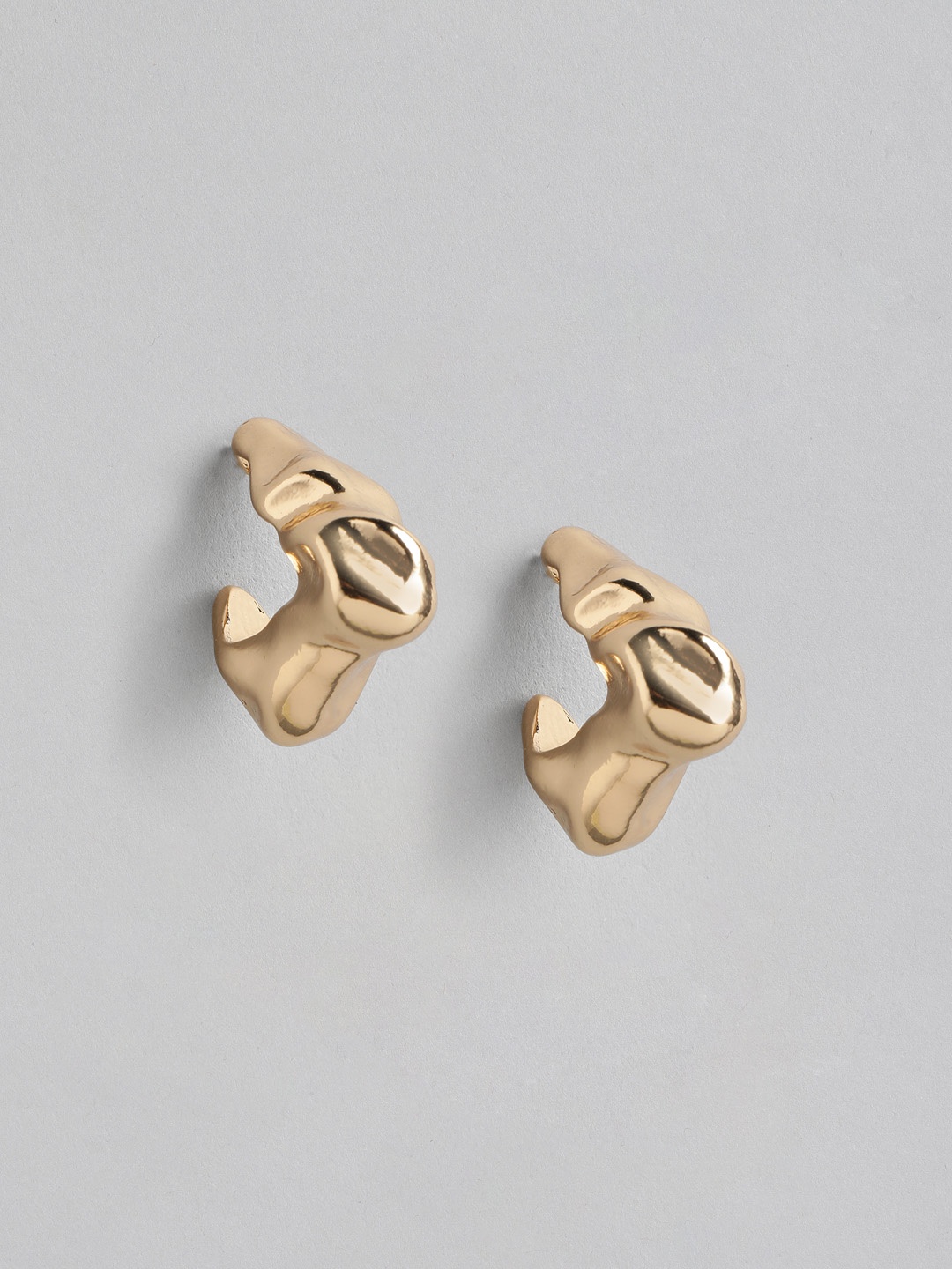 

Forever New Gold Plated Contemporary Half Hoop Earrings