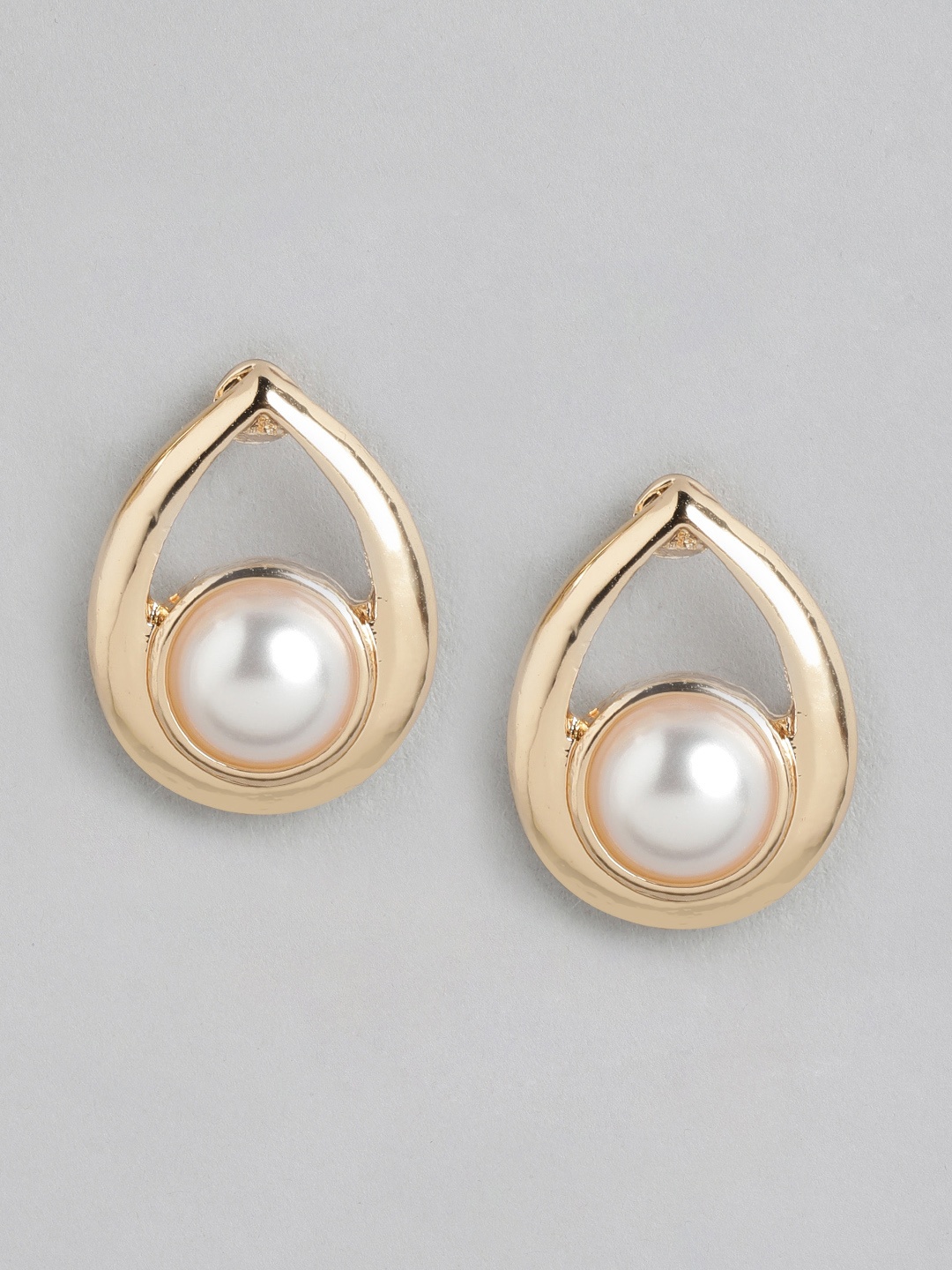 

Forever New Gold Plated Pearl Teardrop Studs Earrings