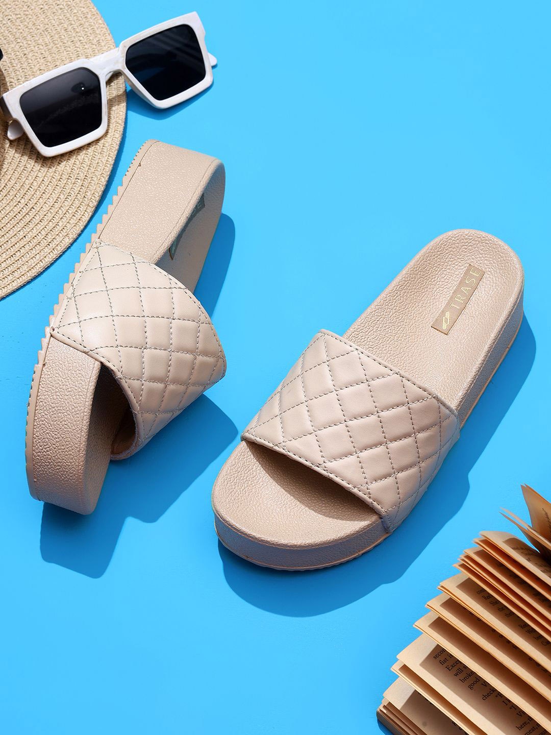 

TRASE Women Flatform Sandals, Beige