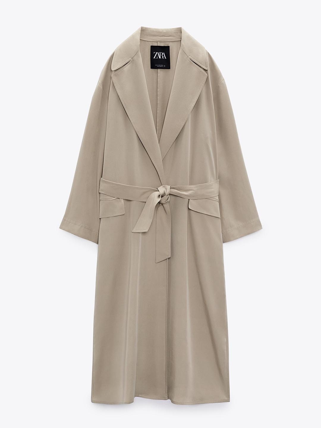 

ZARA Women Rain Jacket, Brown