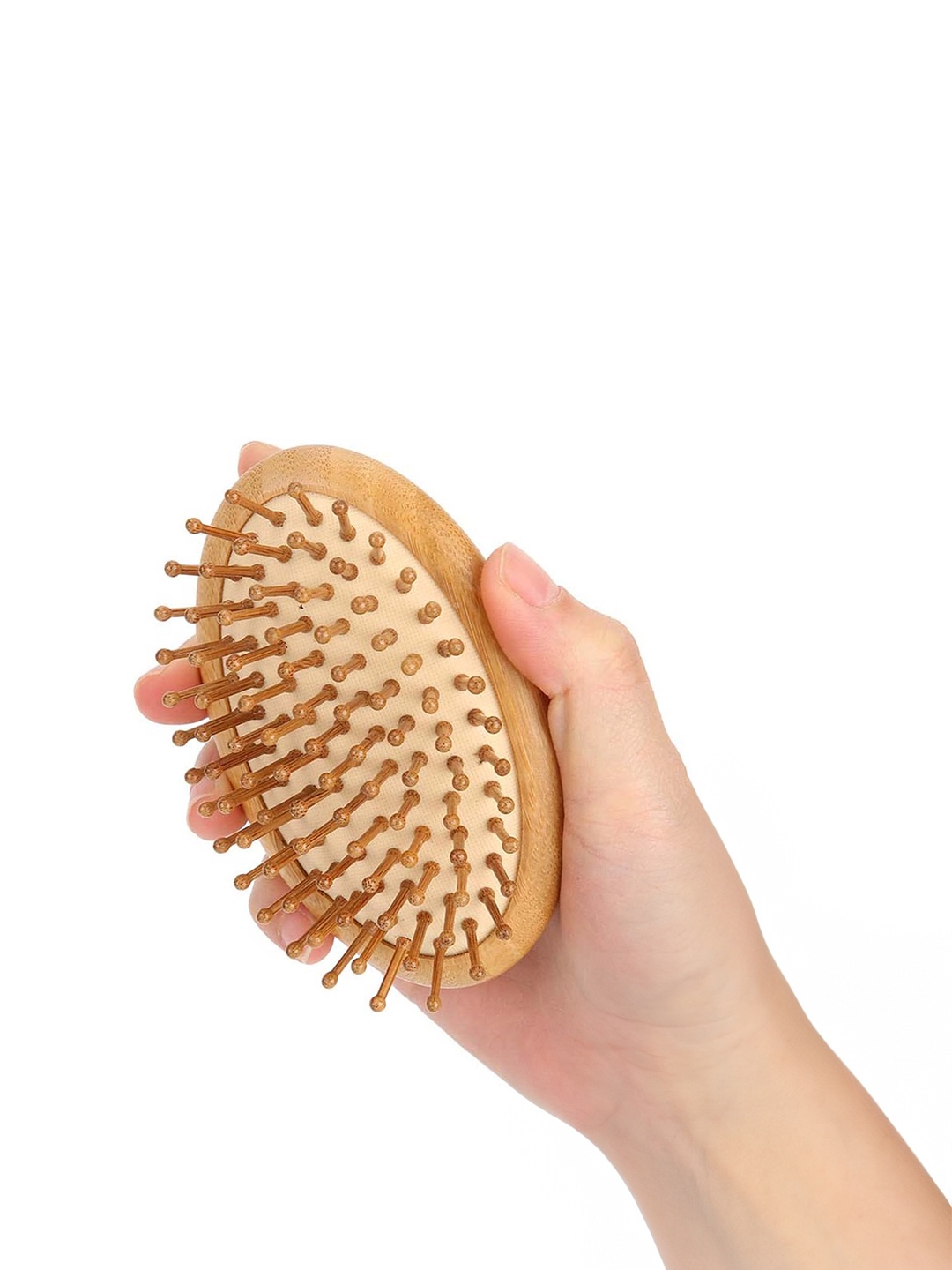 

careberry Bamboo Bliss Mini Hairbrush - Natural Brown