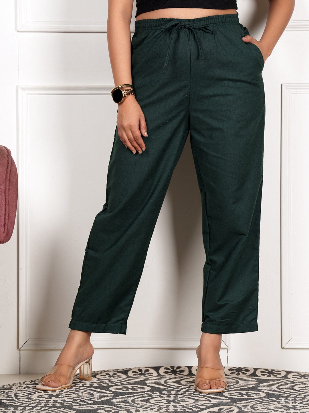 

Style Shoes Women Mid-Rise Pyjamas, Green