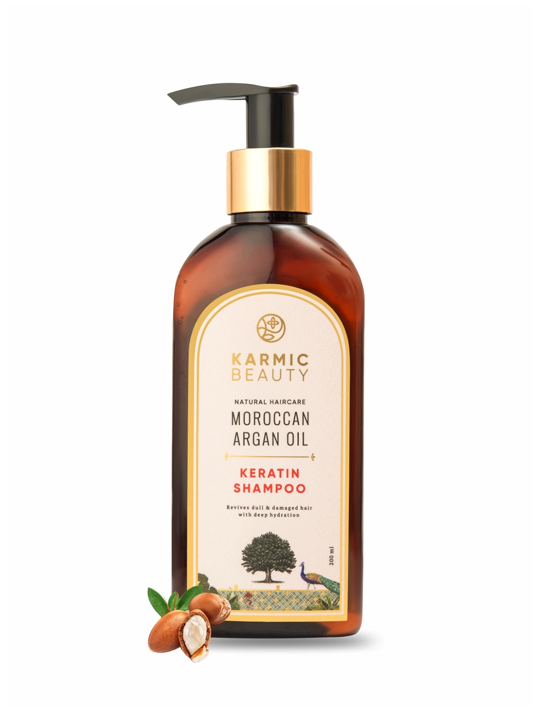 

KARMIC BEAUTY Moroccan Argan Oil Keratin Hair Shampoo - 200 ml, Transparent