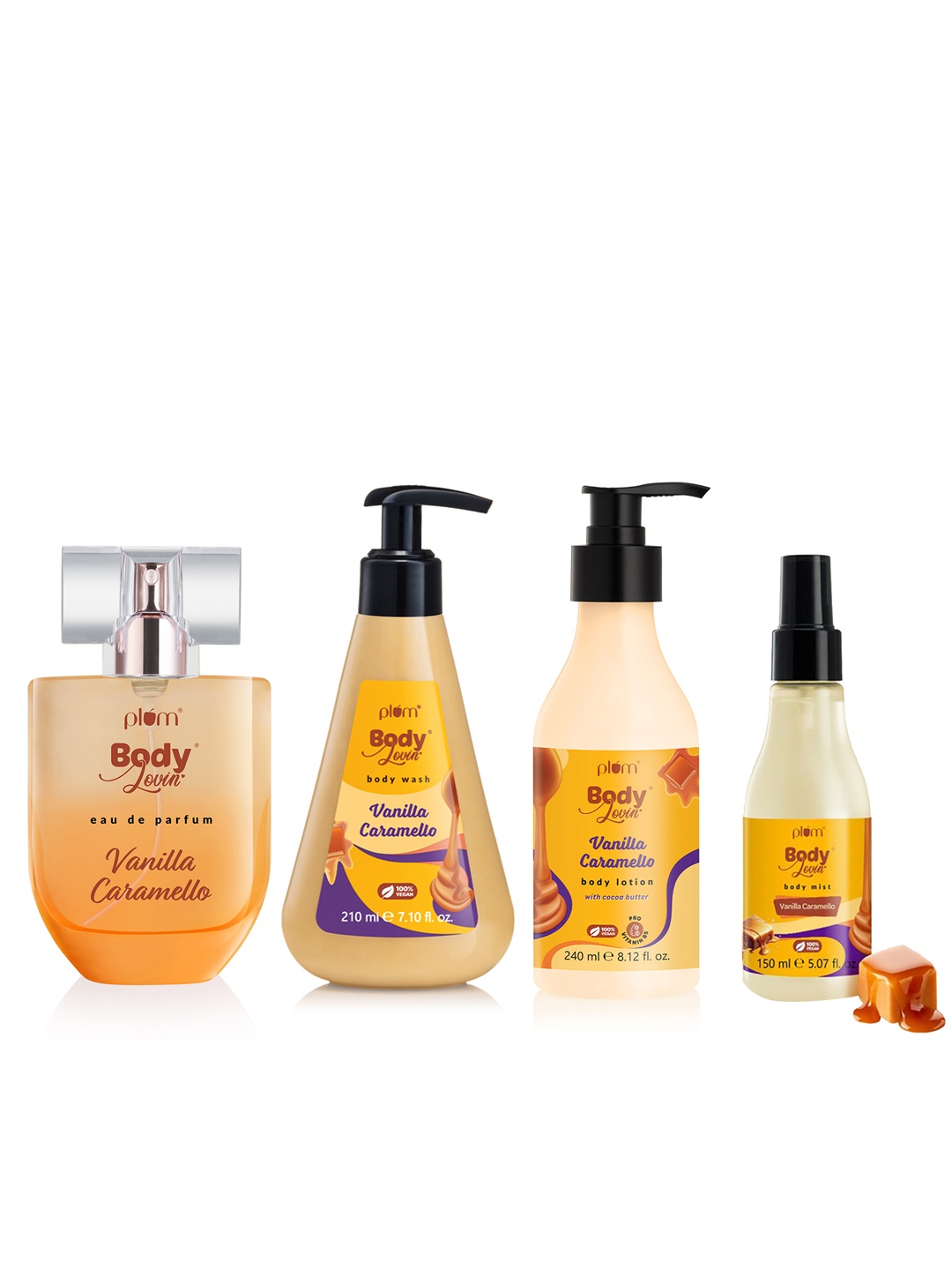

Plum BodyLovin' Vanilla Caramello Fragrance Combo, Orange